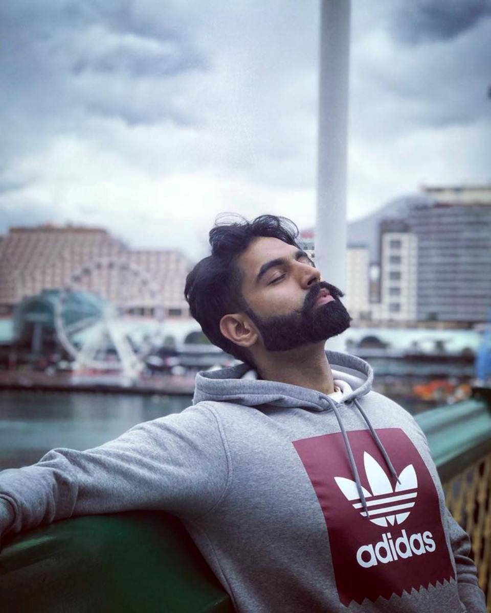 Parmish Verma, Adidas hoodie, gray hoodie, SD Phone Wallpaper
