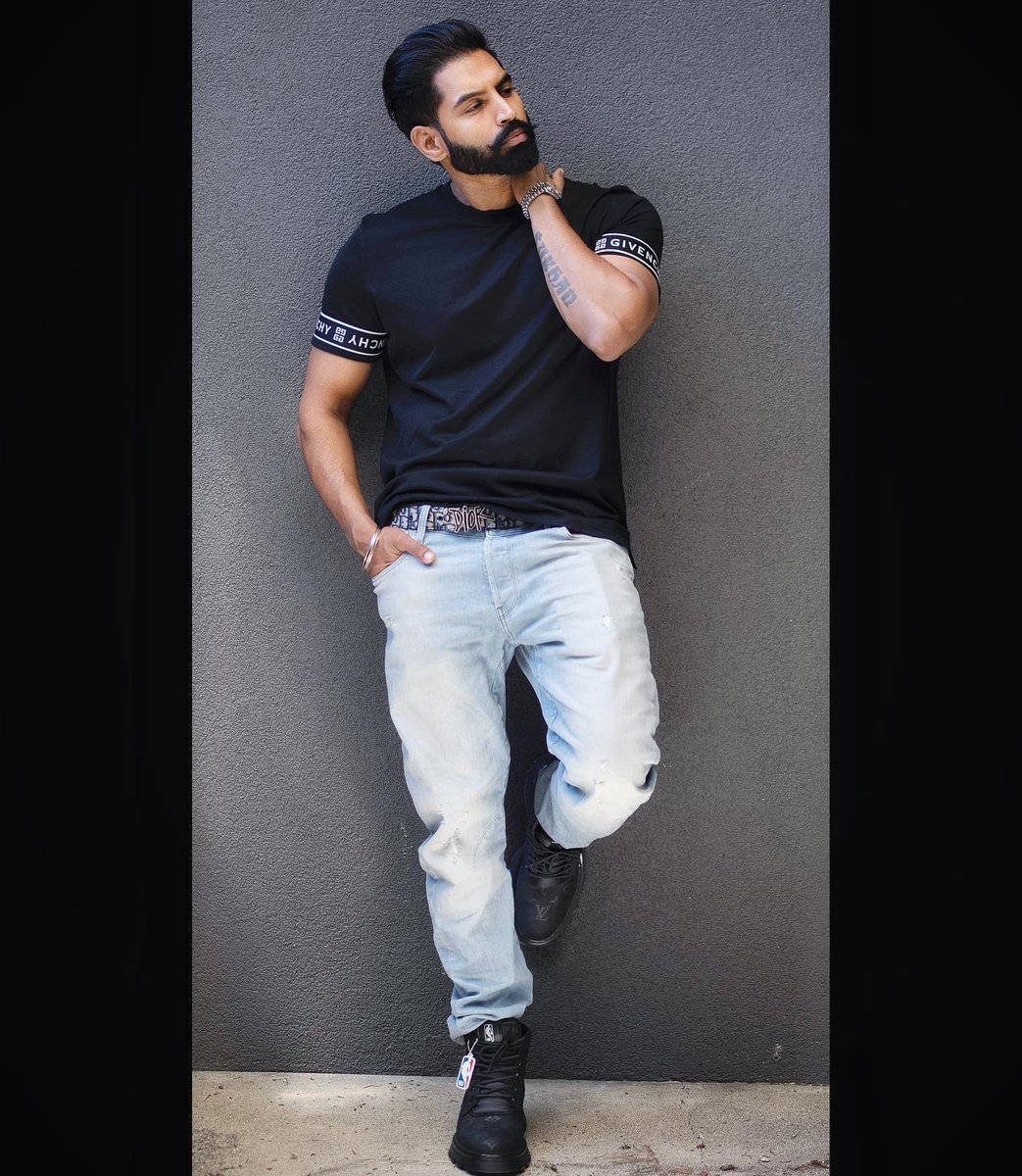 Parmish Verma, gray wall, black Givenchy t-shirt, SD Phone Wallpaper