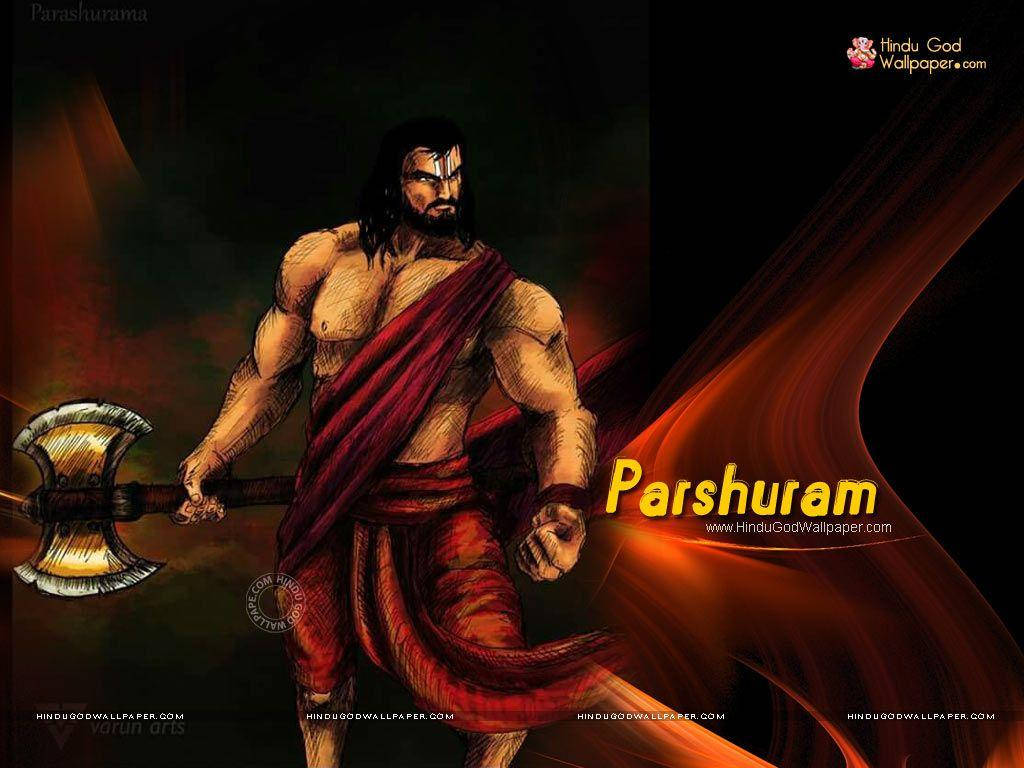 Parshuram, muscular Hindu deity, massive axe, SD Desktop Wallpaper