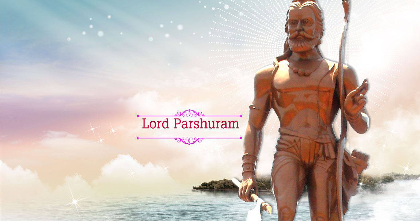 Parshuram, bronze statue, water, HD Desktop Wallpaper