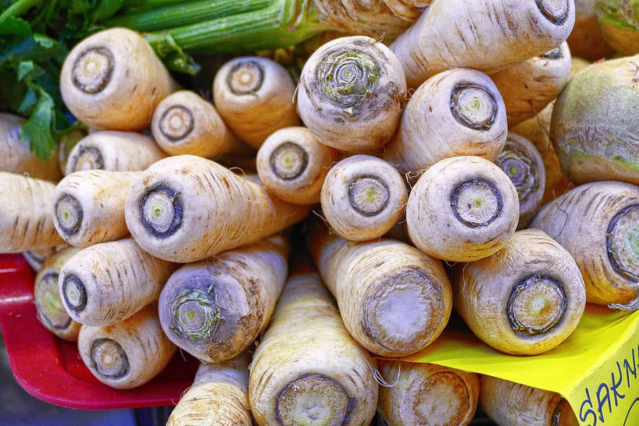 Parsnip, vegetables pile, close up, SD Desktop Wallpaper