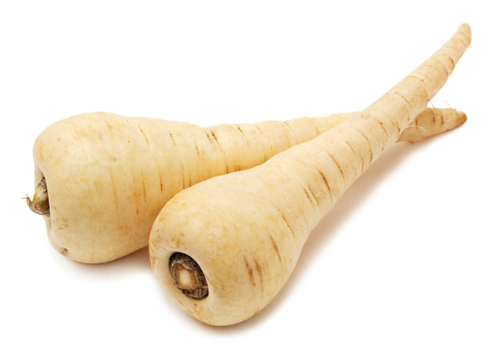 two raw parsnips, vegetable root crops, pale yellow, SD Desktop Wallpaper