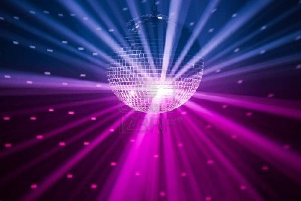 disco ball, vibrant purple, blue light beams, SD Desktop Wallpaper