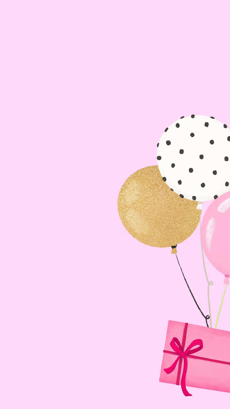 festive balloons, polka dots, glitter, HD Phone Wallpaper
