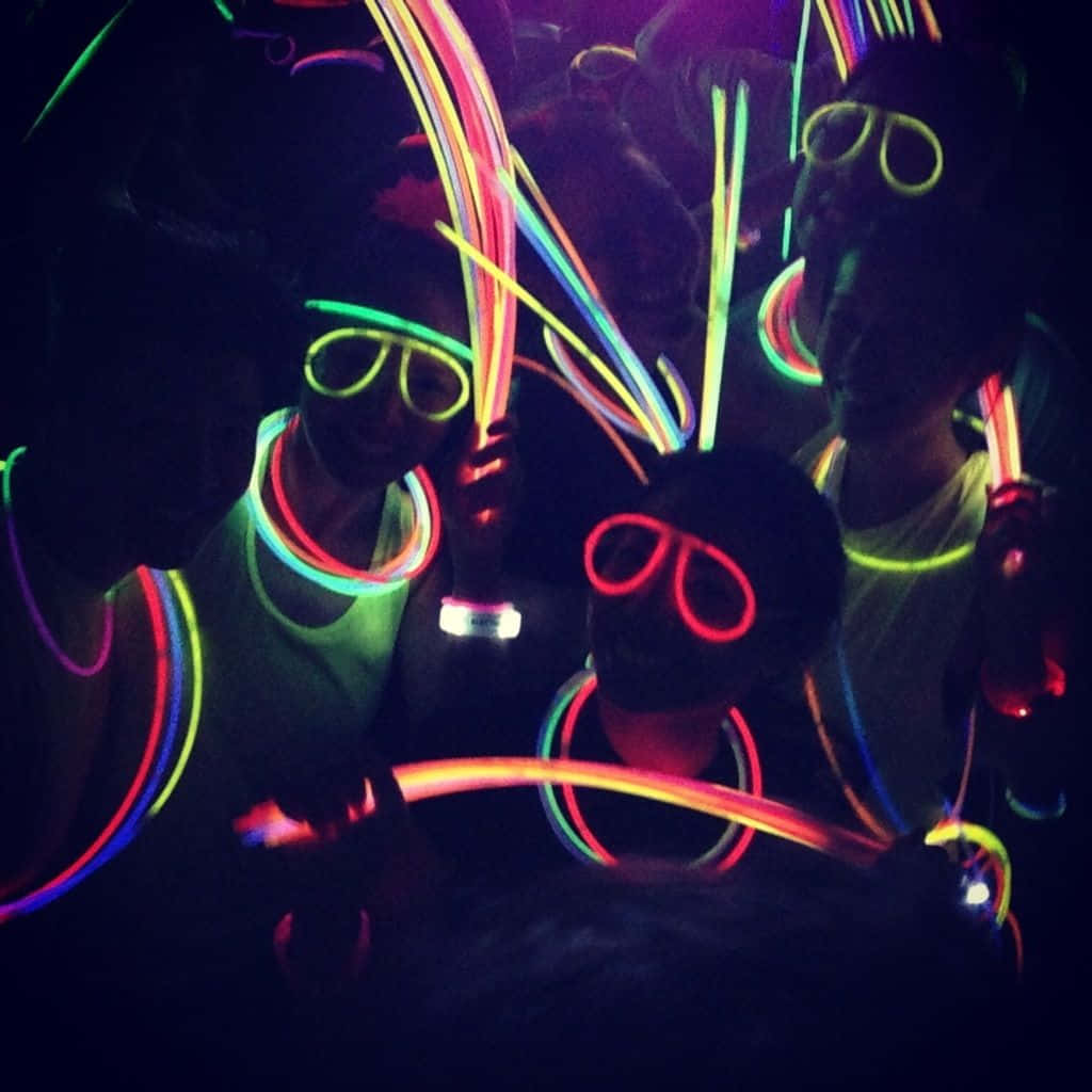 neon party, glowing accessories, neon lights, SD Desktop Wallpaper