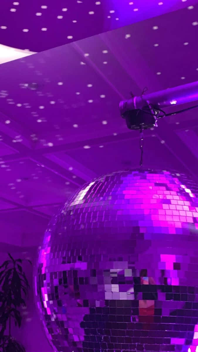 disco ball, starry purple ceiling, nightclub, SD Phone Wallpaper