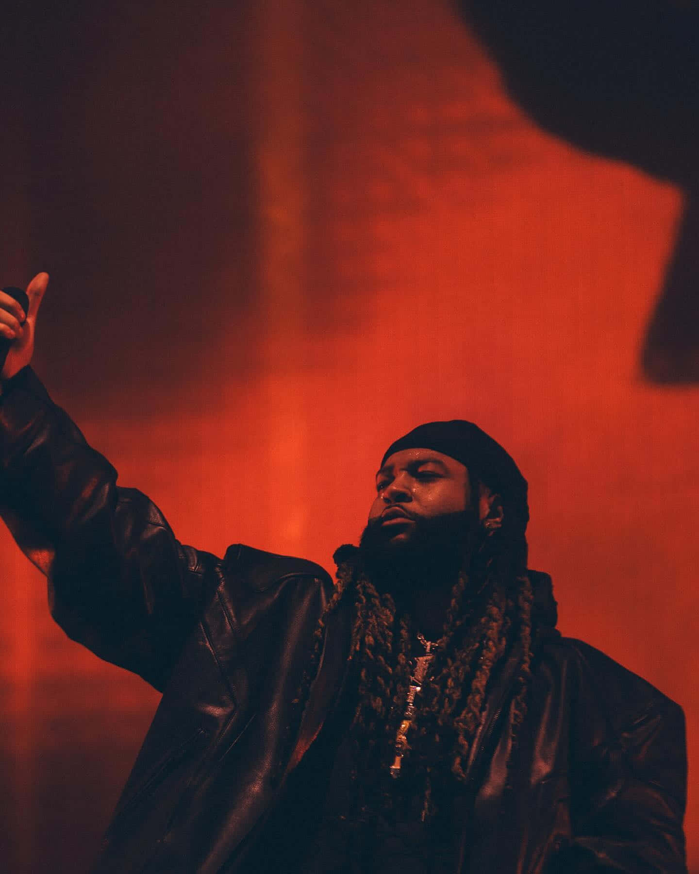 Partynextdoor, red stage, black leather jacket, HD Phone Wallpaper