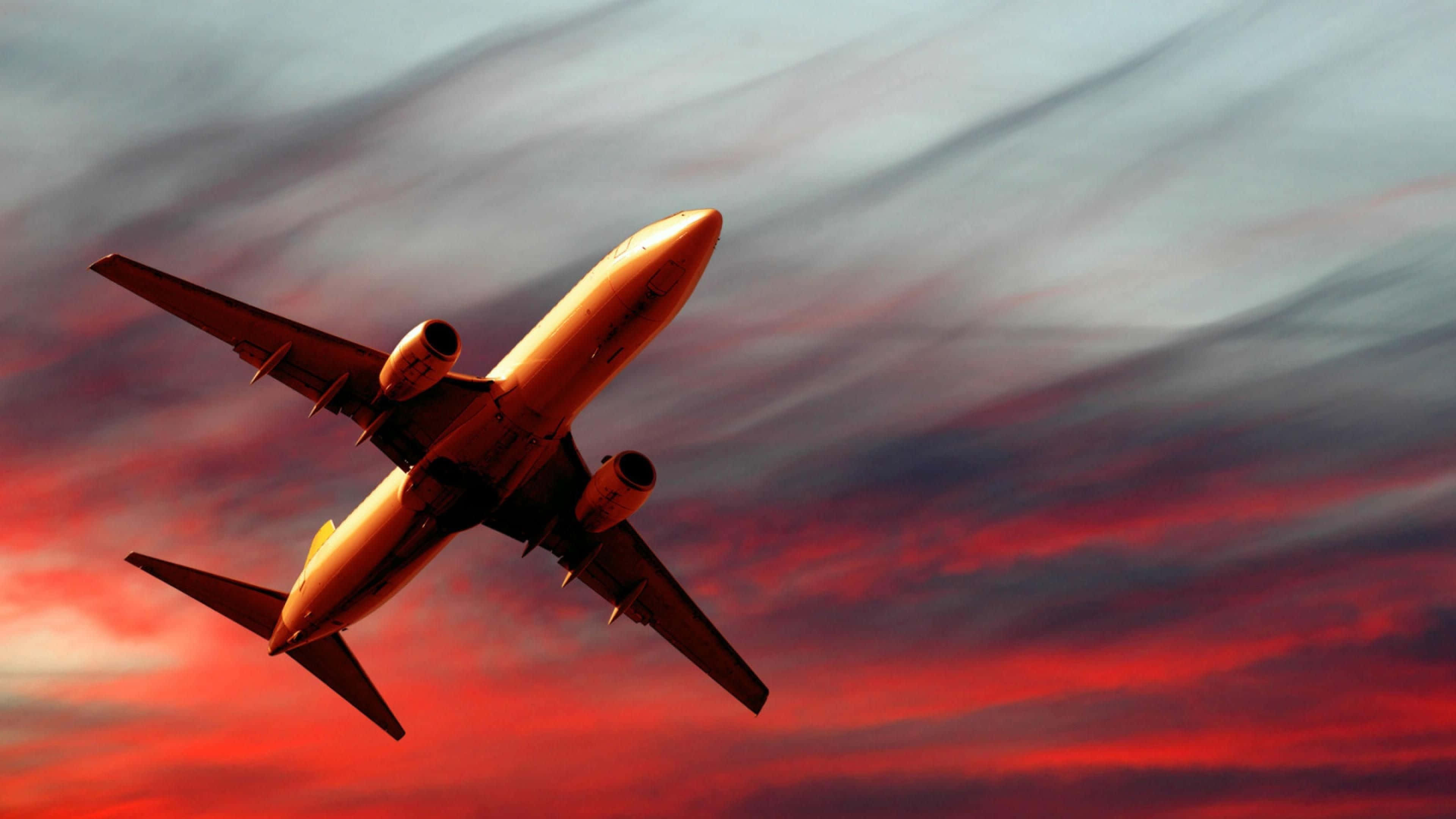 4K Planes, red, grey, 4K Desktop Wallpaper