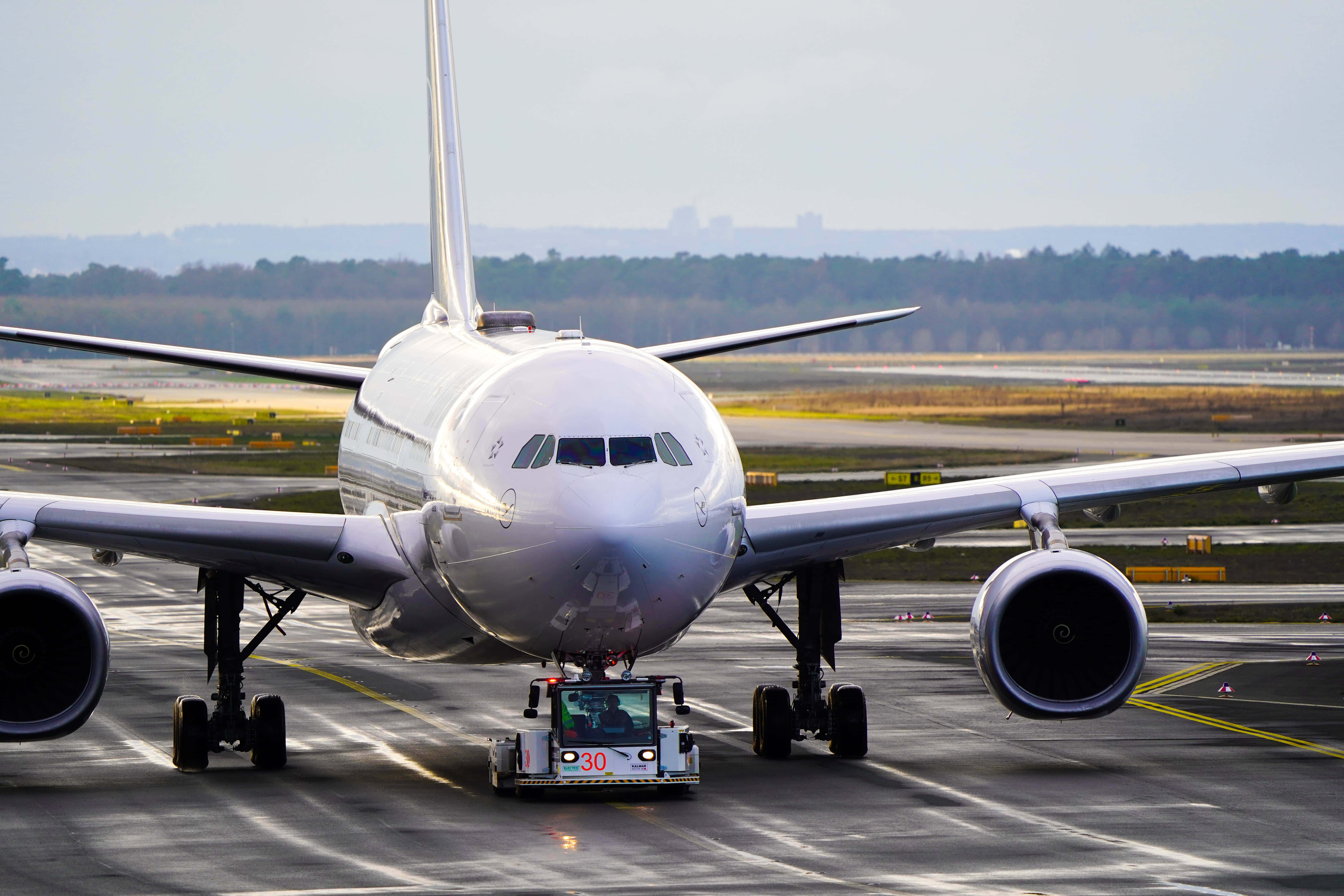 passenger aircraft, white, sunlit, 5K Desktop Wallpaper