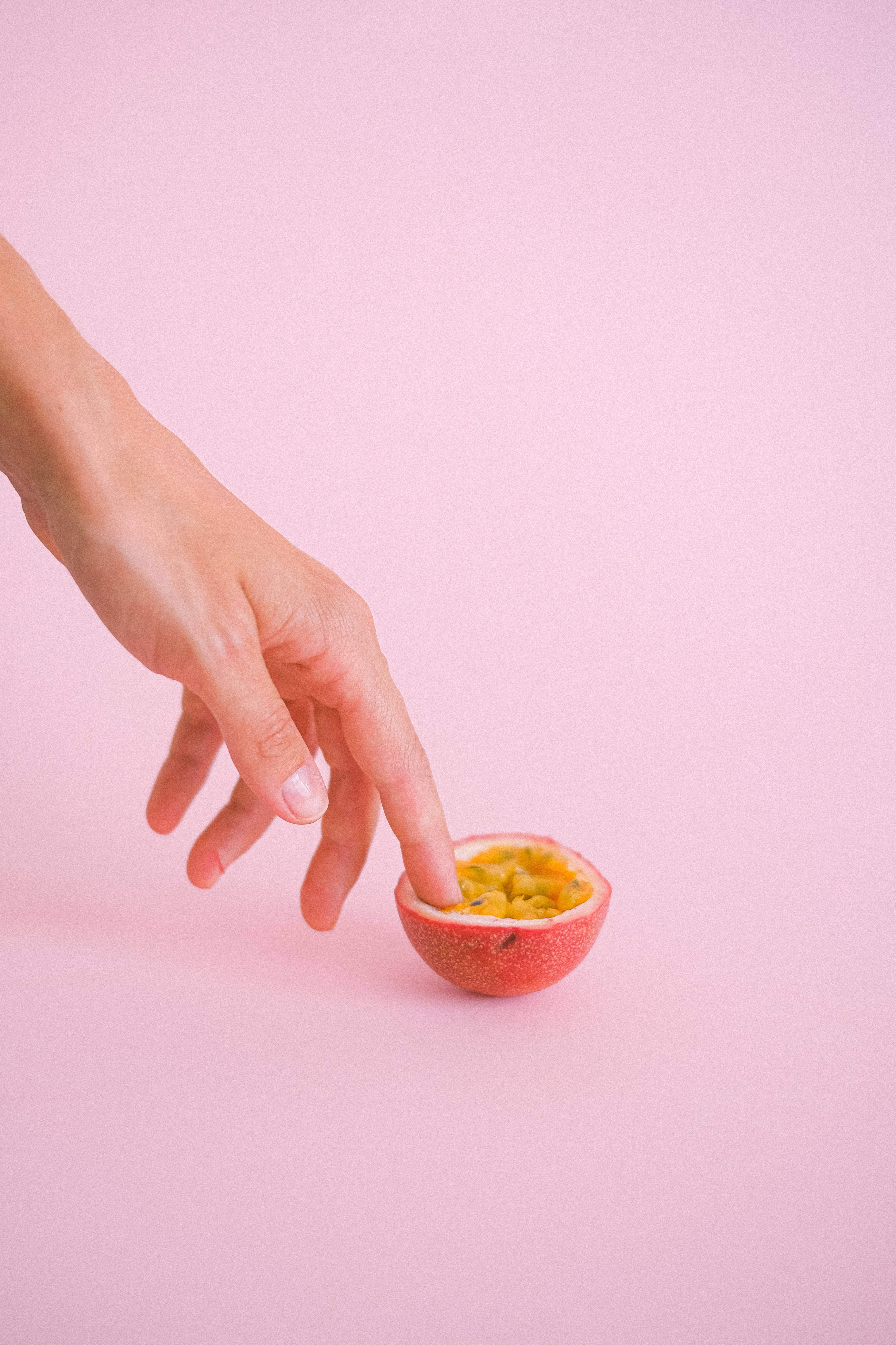 Passion Fruit, vibrant yellow pulp, halved passion fruit, 5K Phone Wallpaper