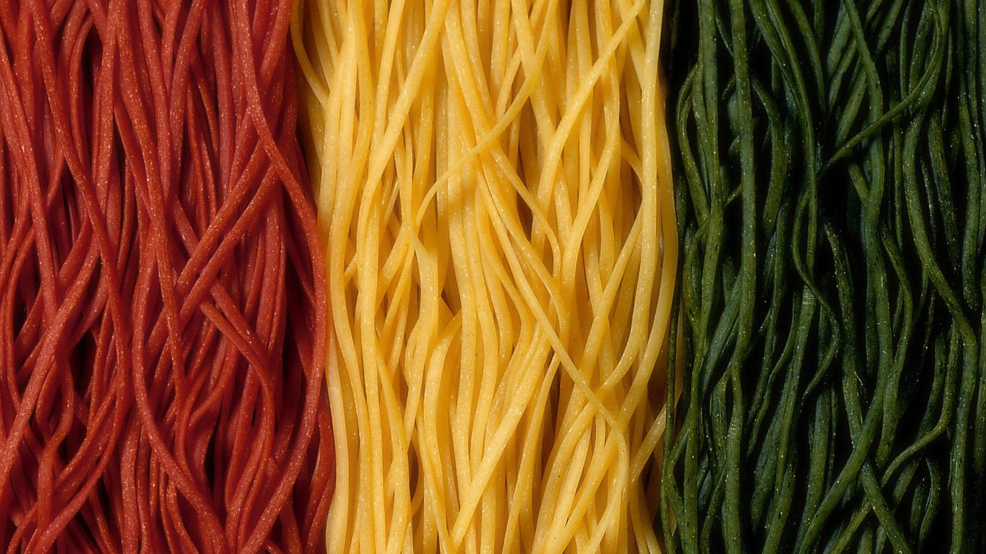 colored pasta, red pasta, yellow pasta, Full HD Desktop Wallpaper