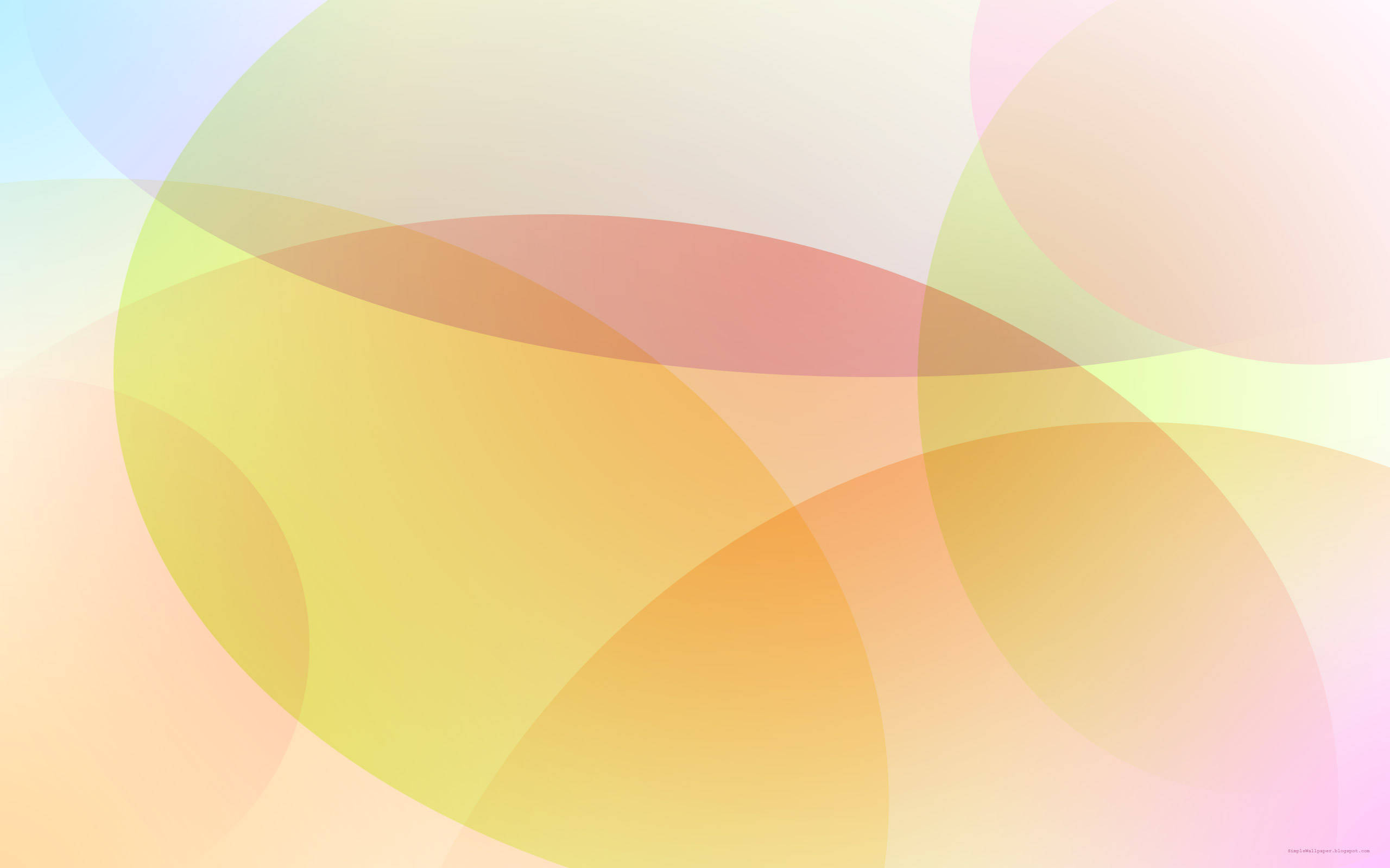 Pastel Abstract, soft pastel colored, translucent ovals, 2K Desktop Wallpaper