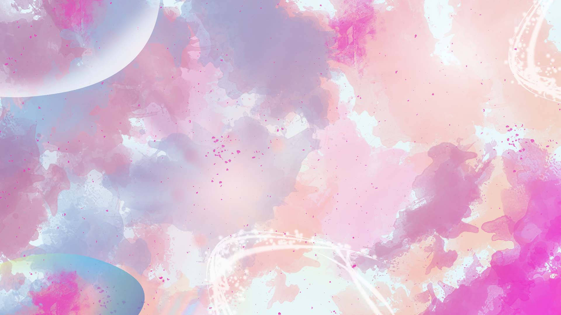 pastel abstract, soft pastel watercolor swirls, pink purple and blue hues, Full HD Desktop Wallpaper