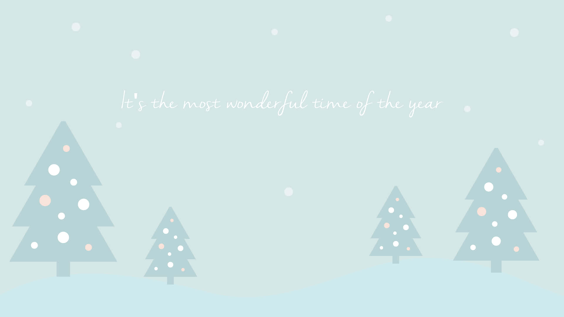 Pastel Aesthetic Christmas, pastel blue, white and peach dots, Full HD Desktop Wallpaper