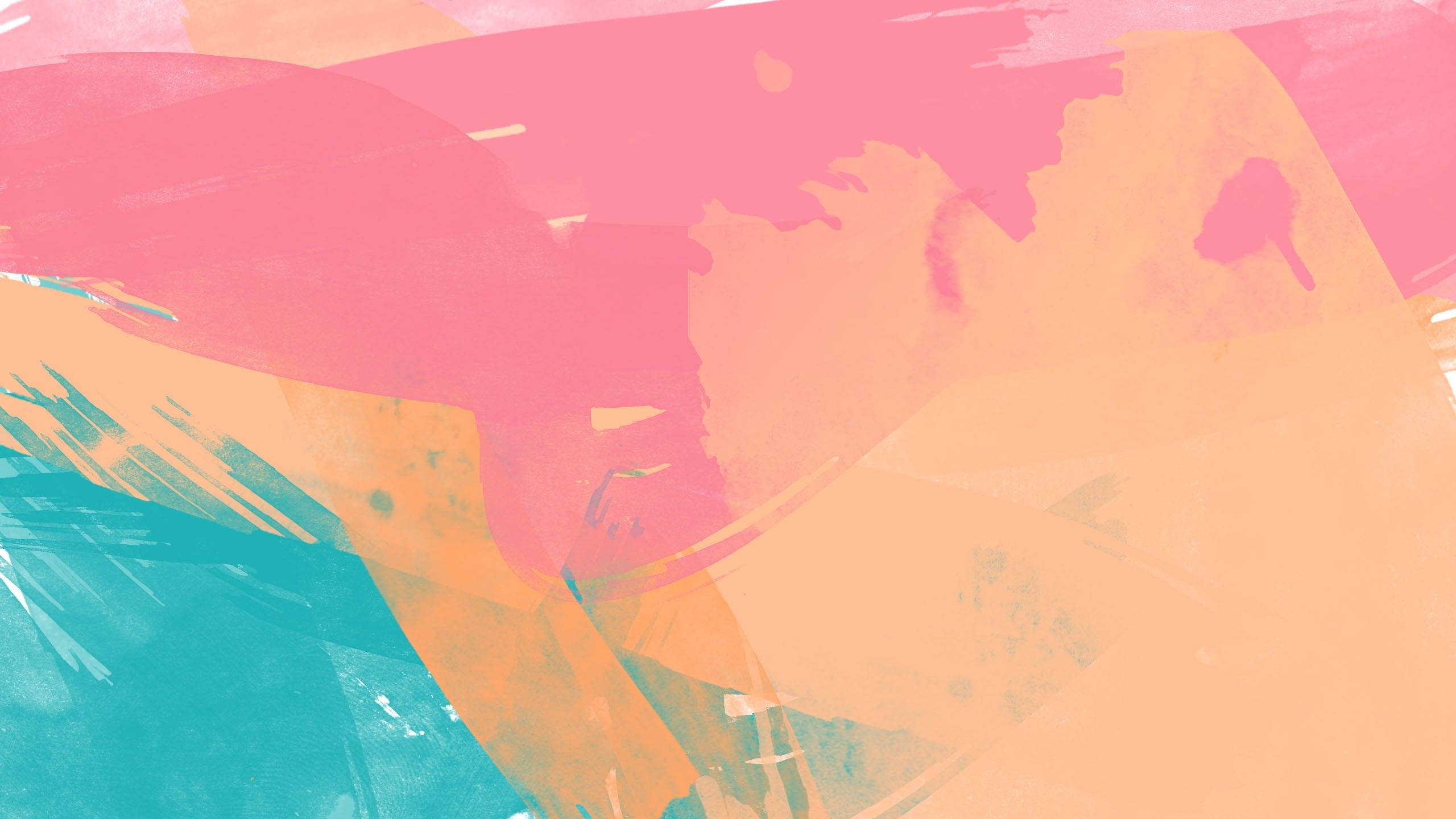 pink, orange, cyan, 2K Desktop Wallpaper