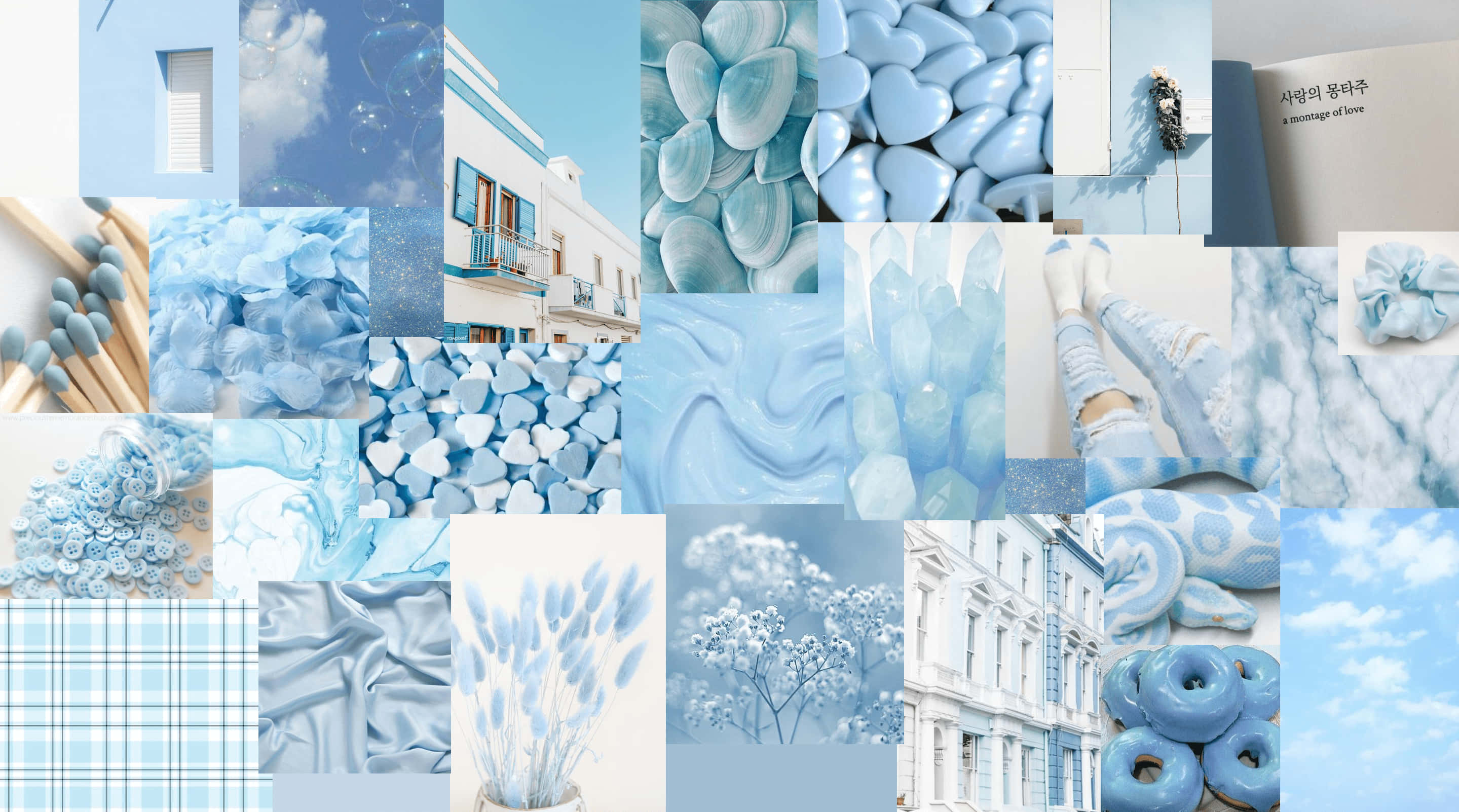 Pastel Blue Aesthetic Tumblr, sky, clouds, 2K Desktop Wallpaper