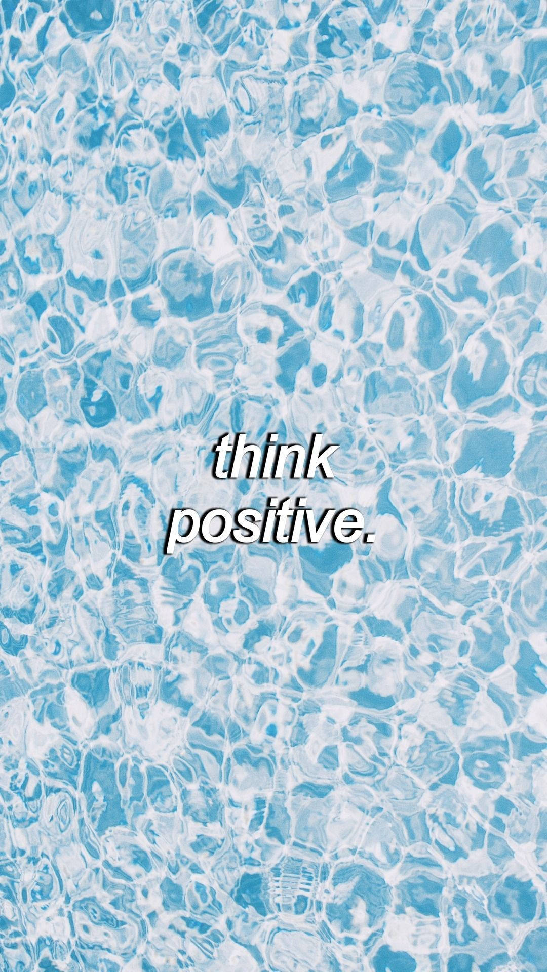clear blue water, sunlight reflecting off the surface, white text, Full HD Phone Wallpaper