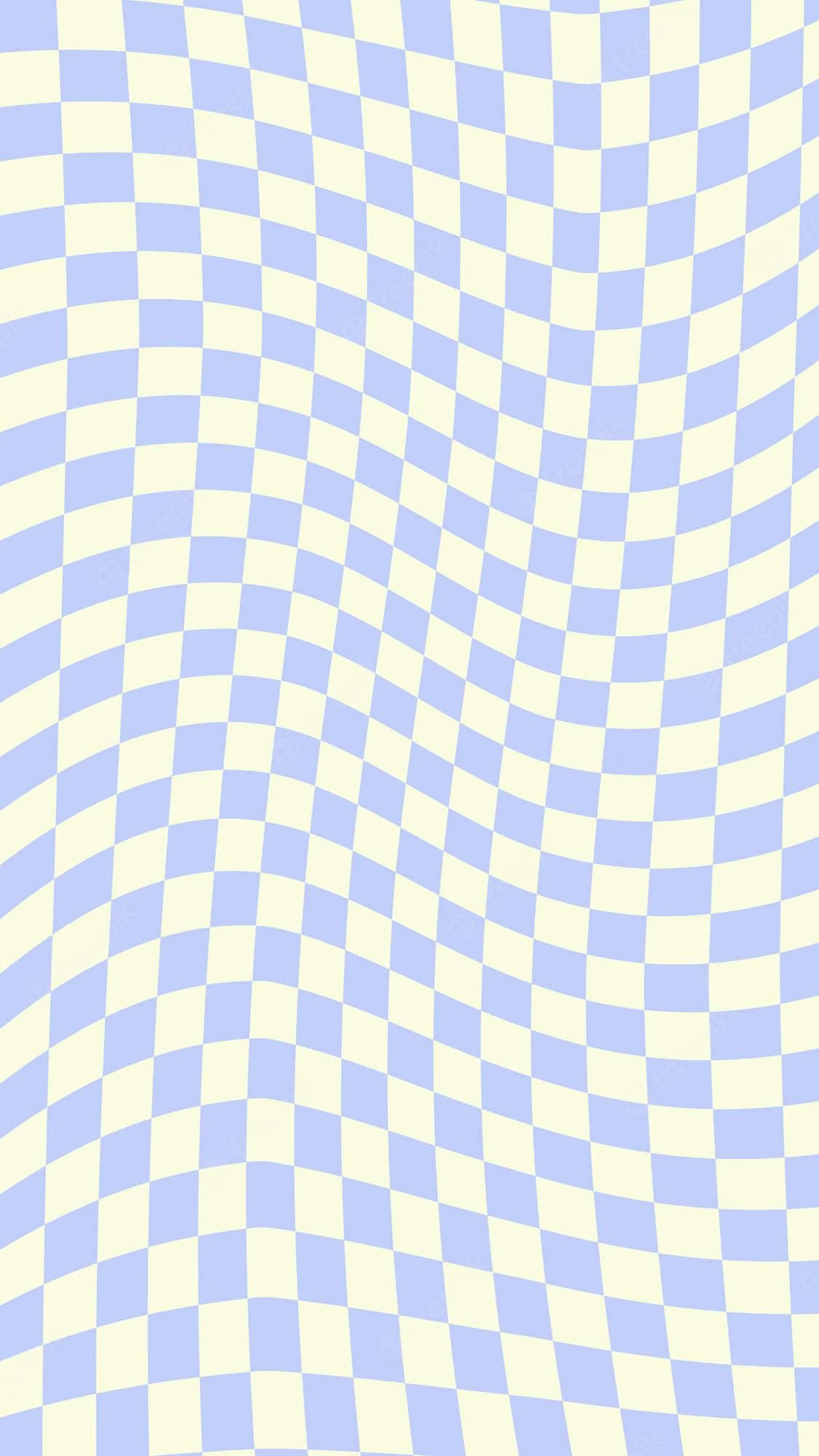 pastel blue, cream, checkerboard pattern, Full HD Phone Wallpaper