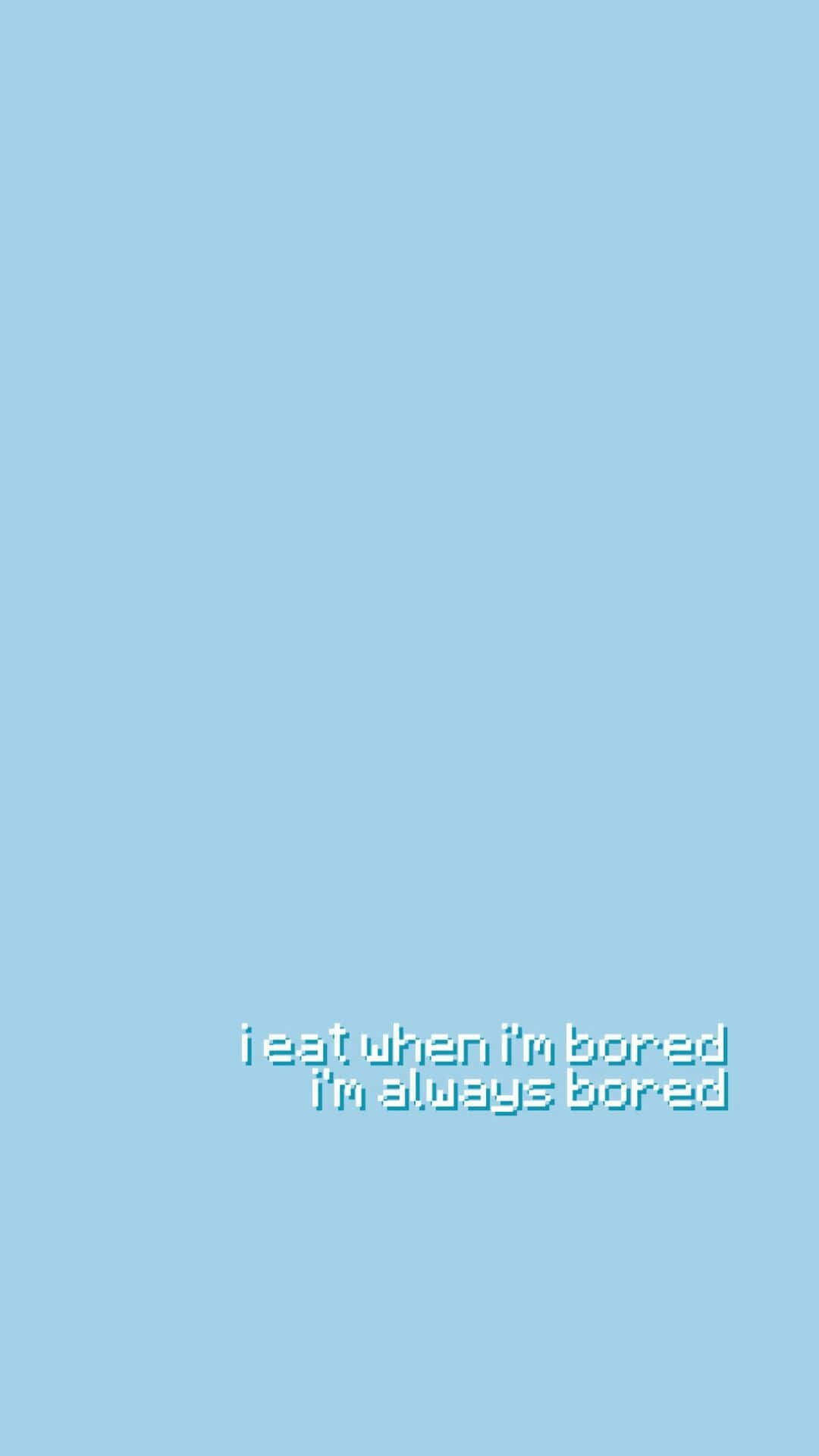 pastel blue, solid light blue background, pixelated text, Full HD Phone Wallpaper