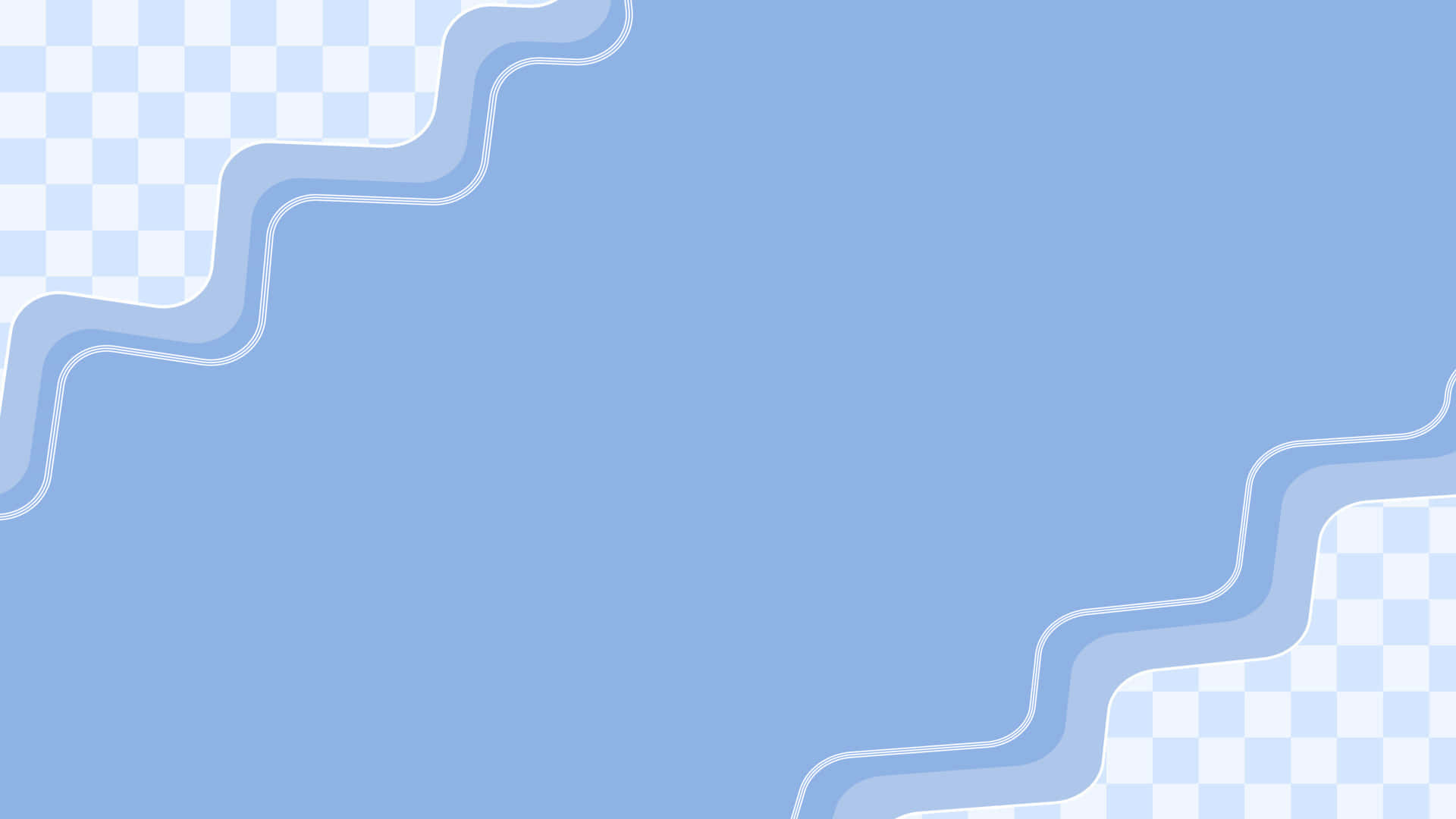Pastel Blue Aesthetic, light blue background, wavy white borders, Full HD Desktop Wallpaper