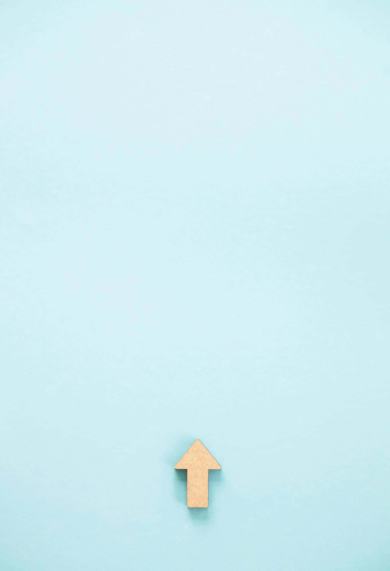 Pastel Blue Aesthetic, up arrow, wooden arrow, Full HD Phone Wallpaper