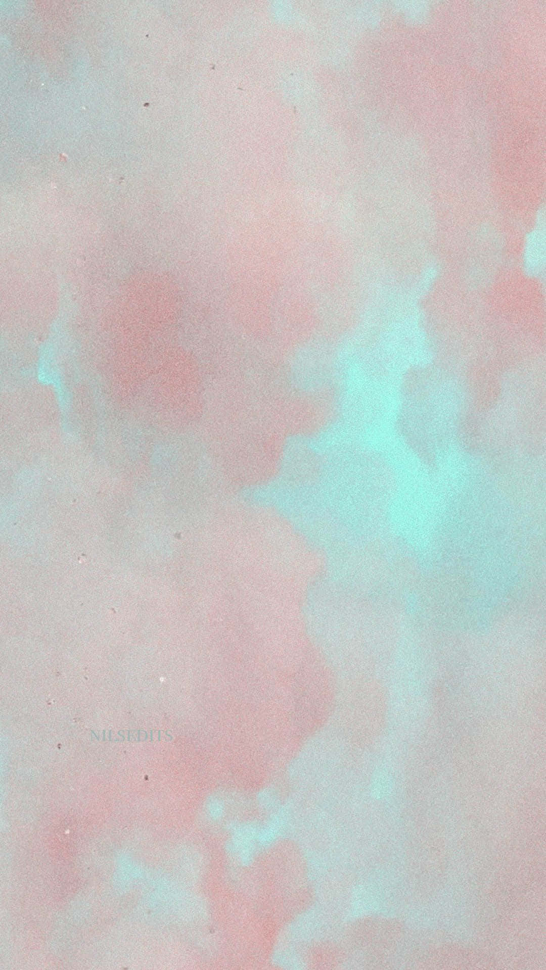 pastel blue, pink, watercolor, Full HD Phone Wallpaper