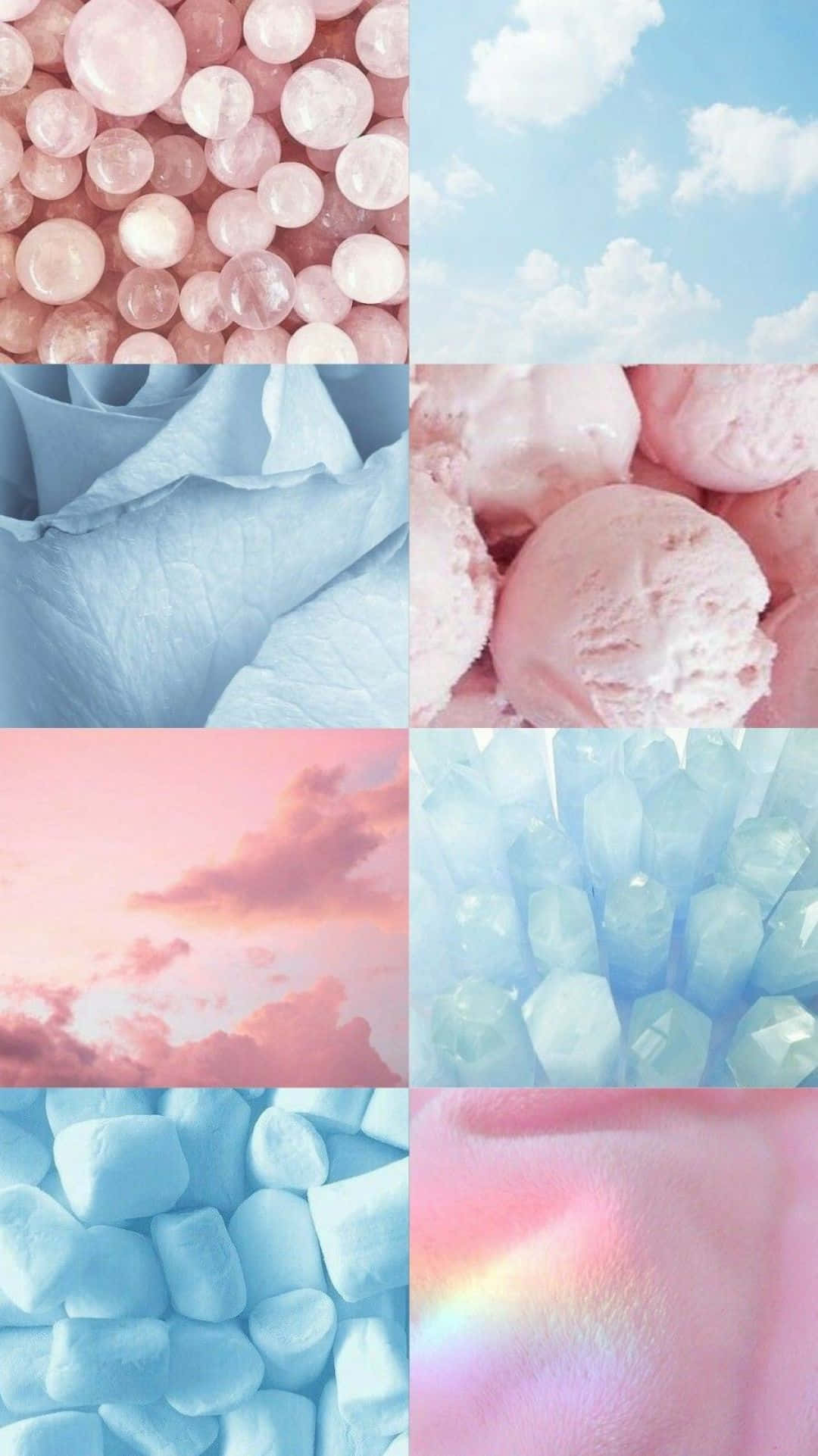 pastel blue and pink, shades of Blue, Pink and White, pink sugar pearls, Full HD Phone Wallpaper