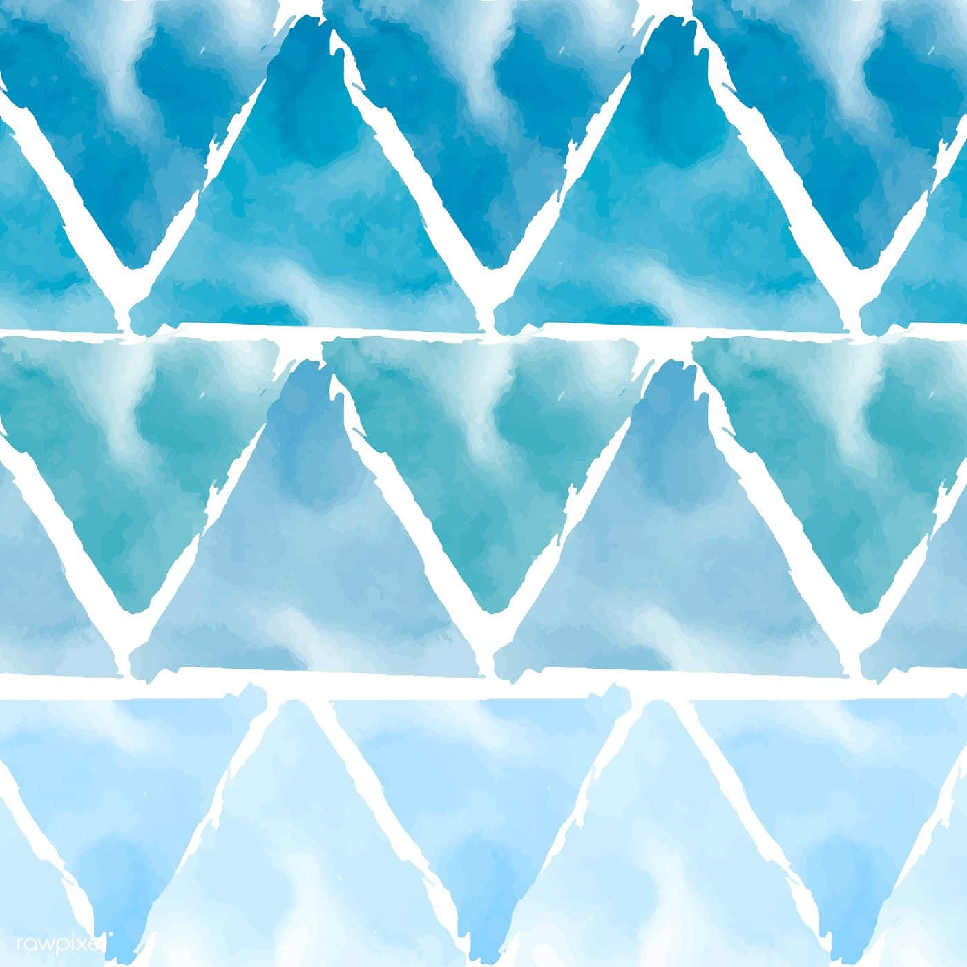 Pastel Blue Green, watercolor pattern, layered triangles, HD Desktop Wallpaper
