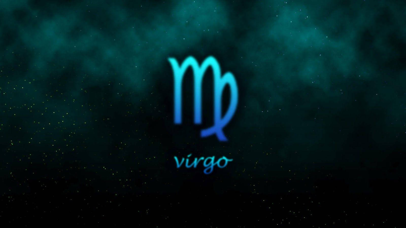 Virgo zodiac sign, blue, teal, HD Desktop Wallpaper