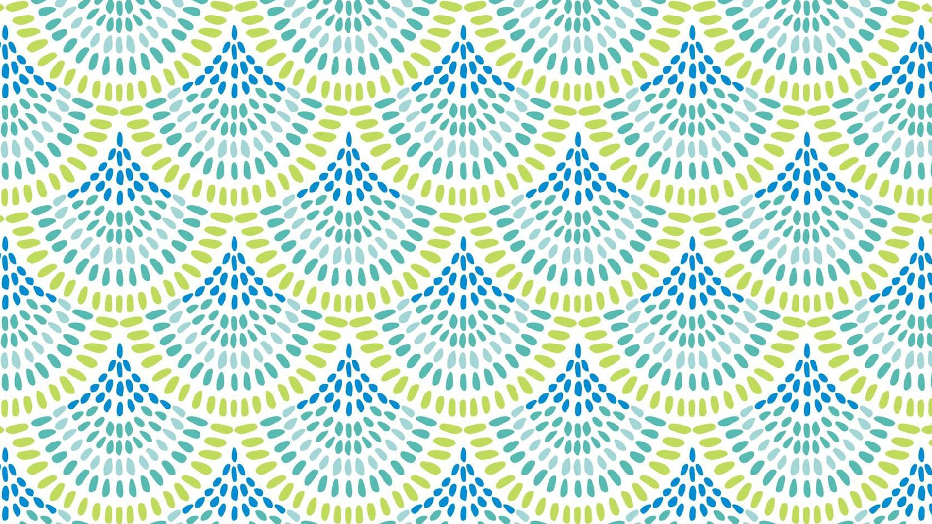 Preppy Blue Green Fans, blue and green tones, repeating fan-shaped patterns, Full HD Desktop Wallpaper