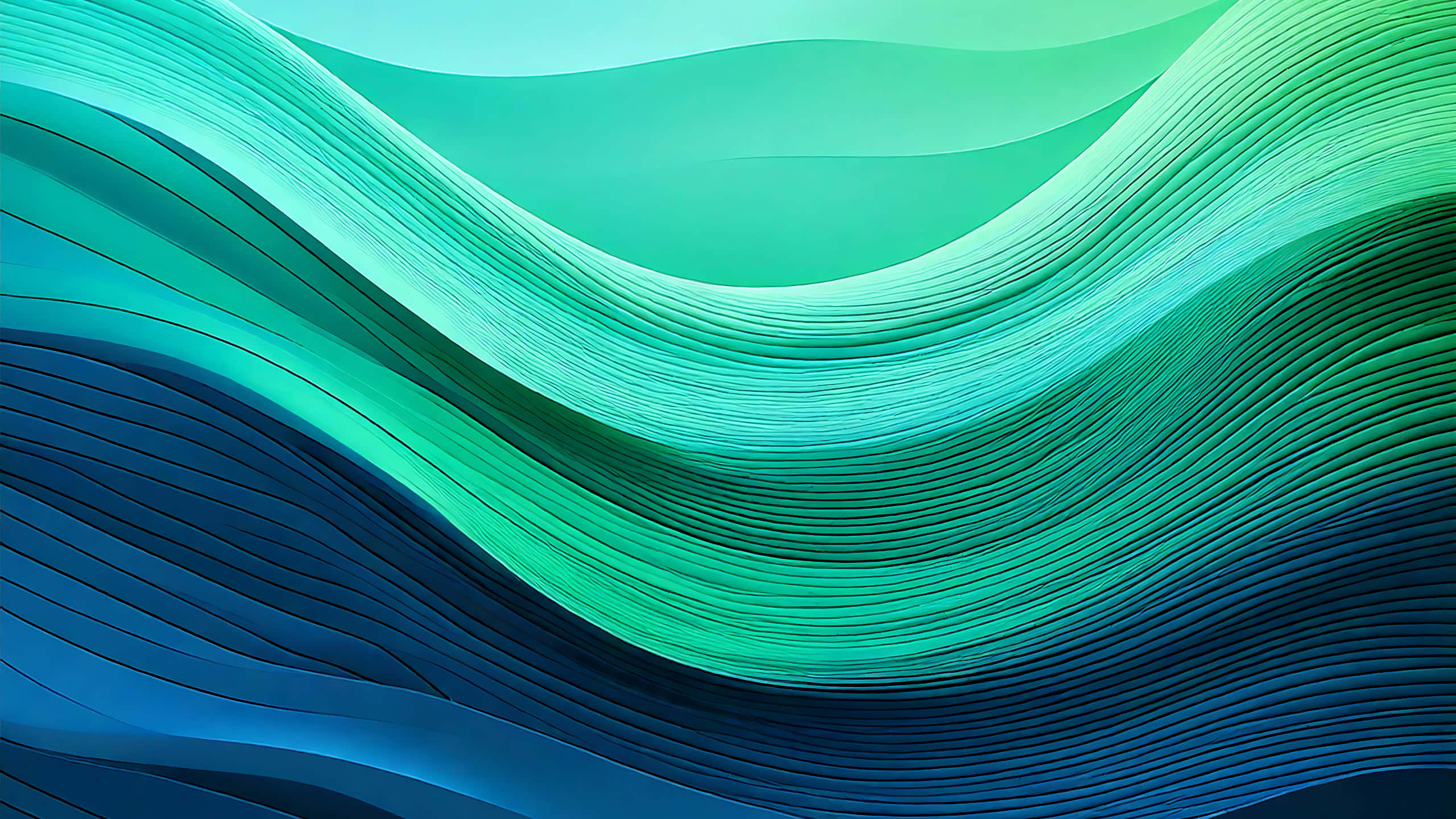 teal, blue, swirl, 2K Desktop Wallpaper