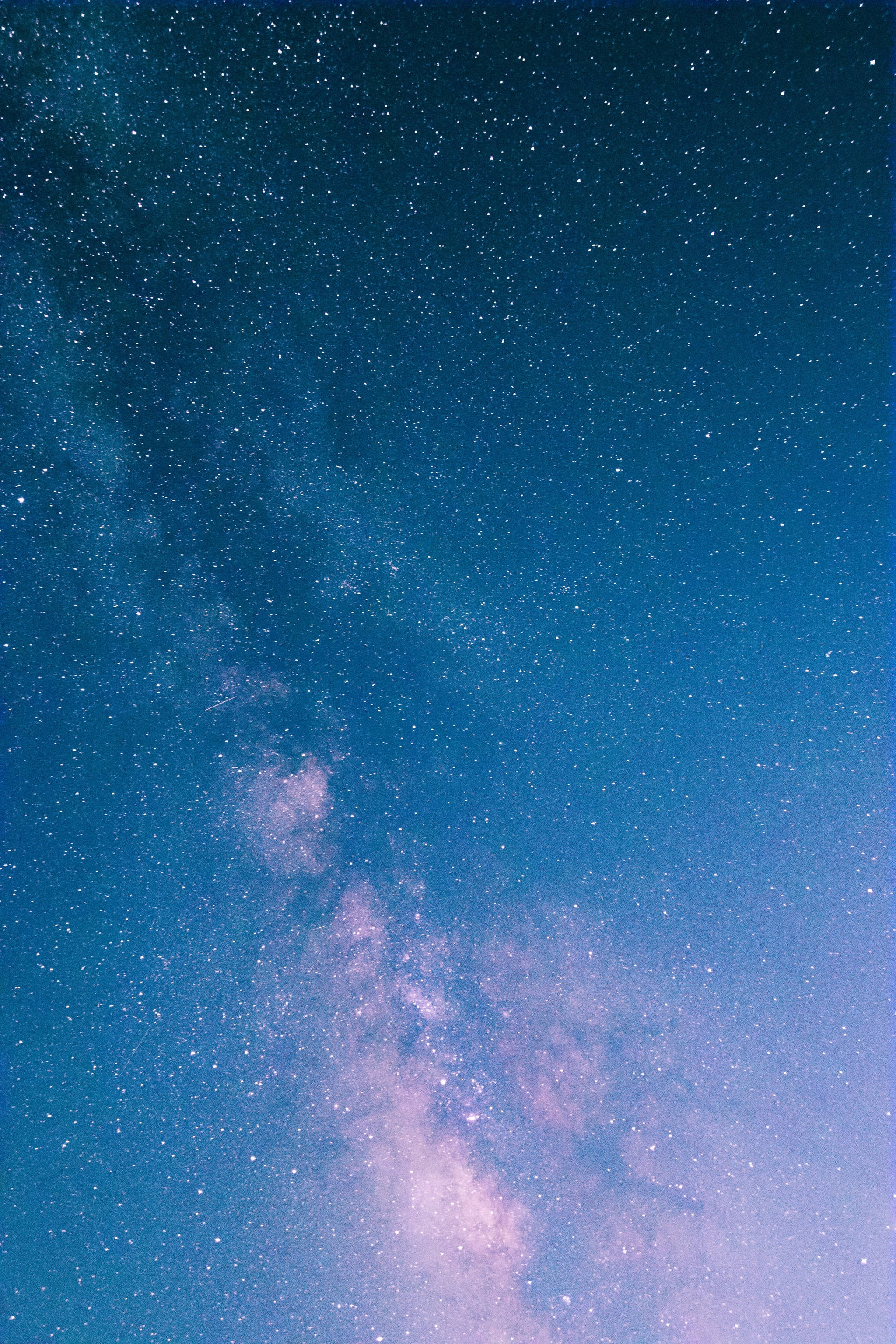 Pastel Blue Aesthetic iPhone Theme, Milky Way galaxy, pink and blue hues, 2K Phone Wallpaper