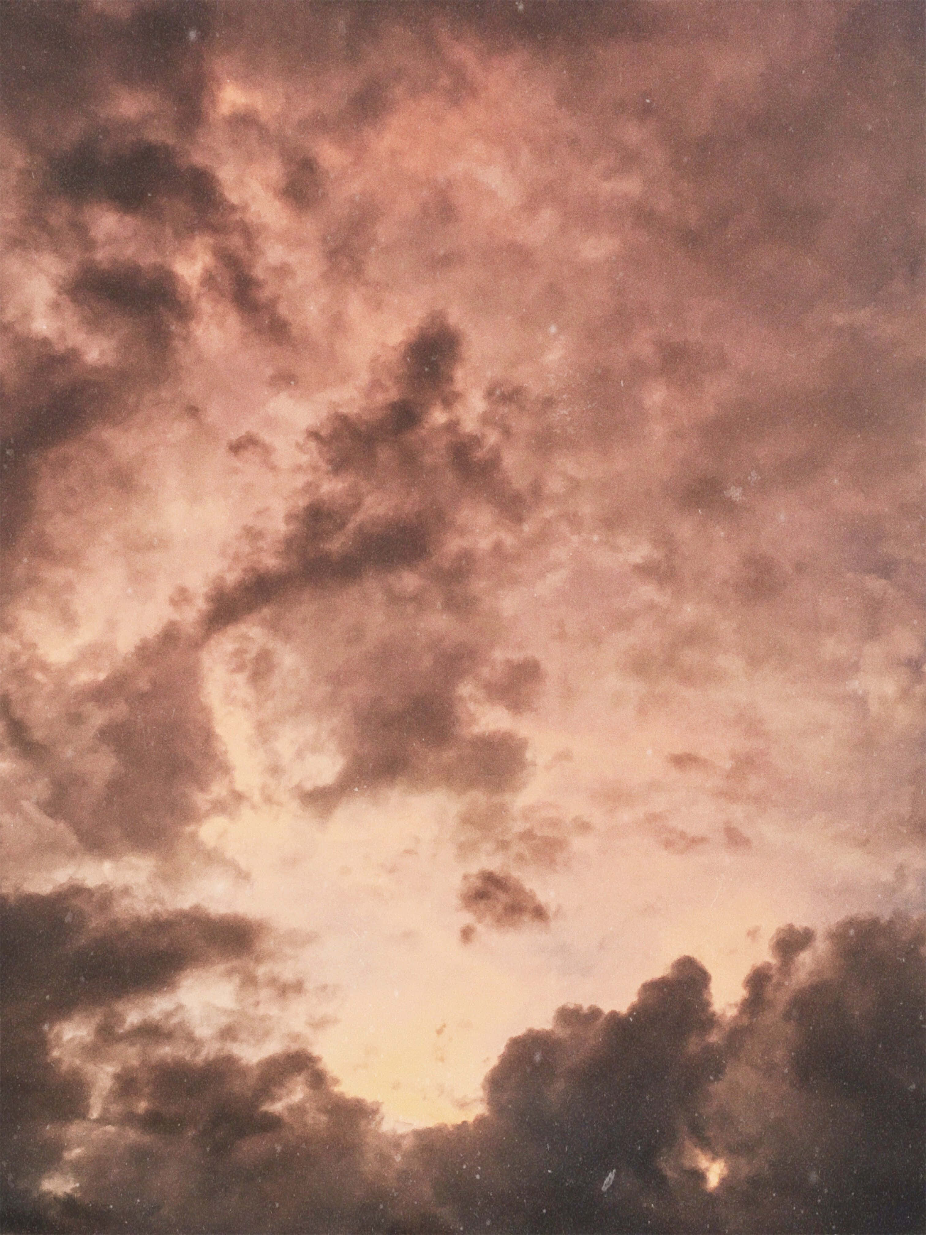 Pastel Brown, dusk, glowing sky, 4K Phone Wallpaper