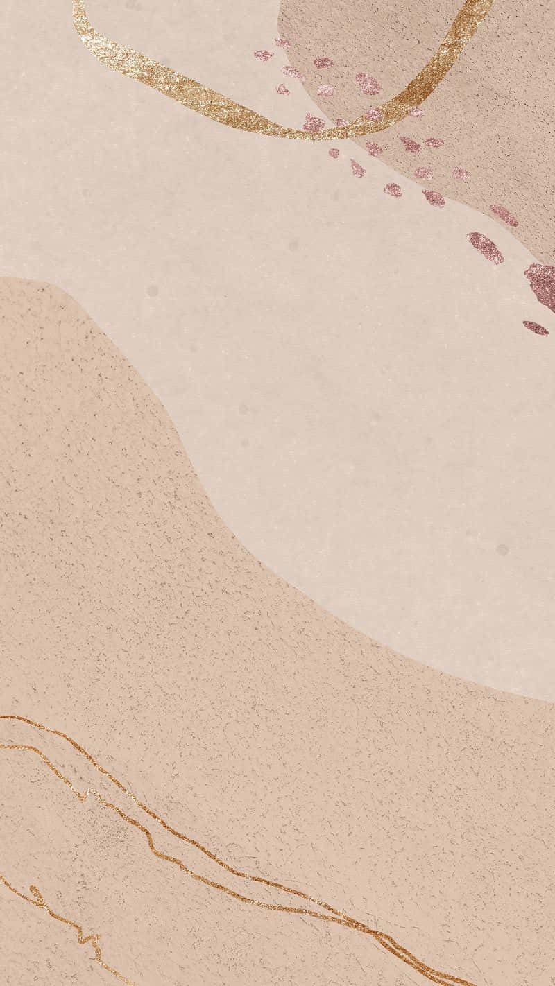 beige background, gold, pink, HD Phone Wallpaper