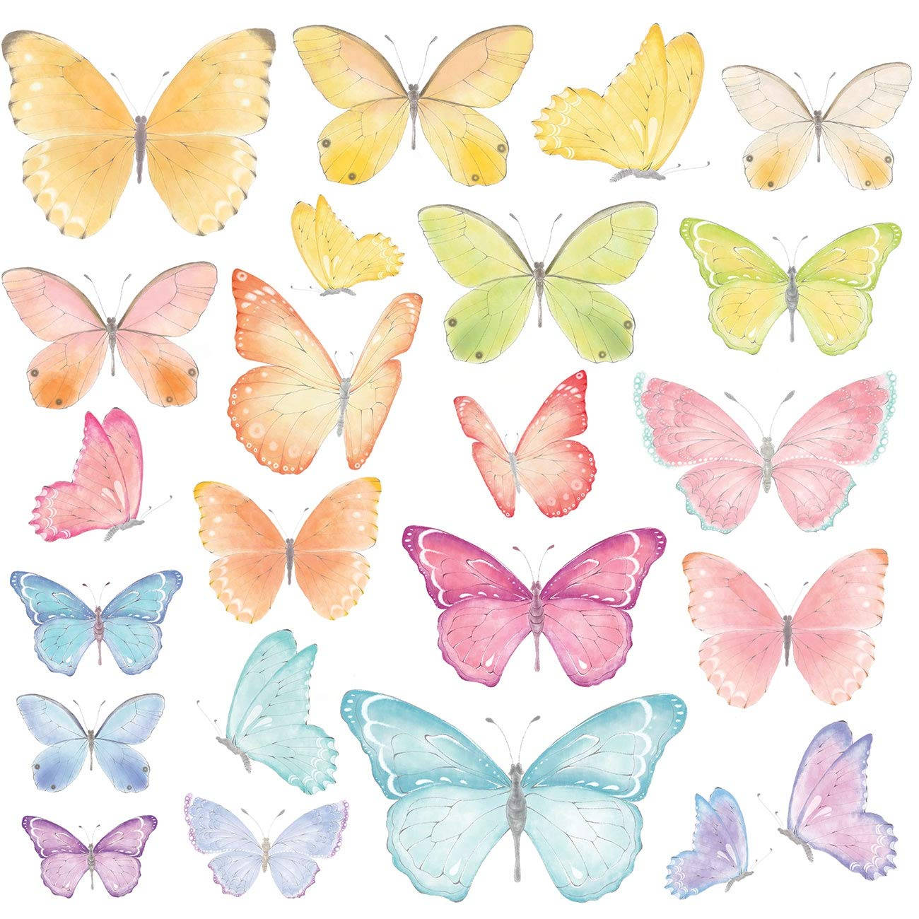 Pastel Butterfly, watercolor butterflies, soft pastel hues, HD Desktop Wallpaper