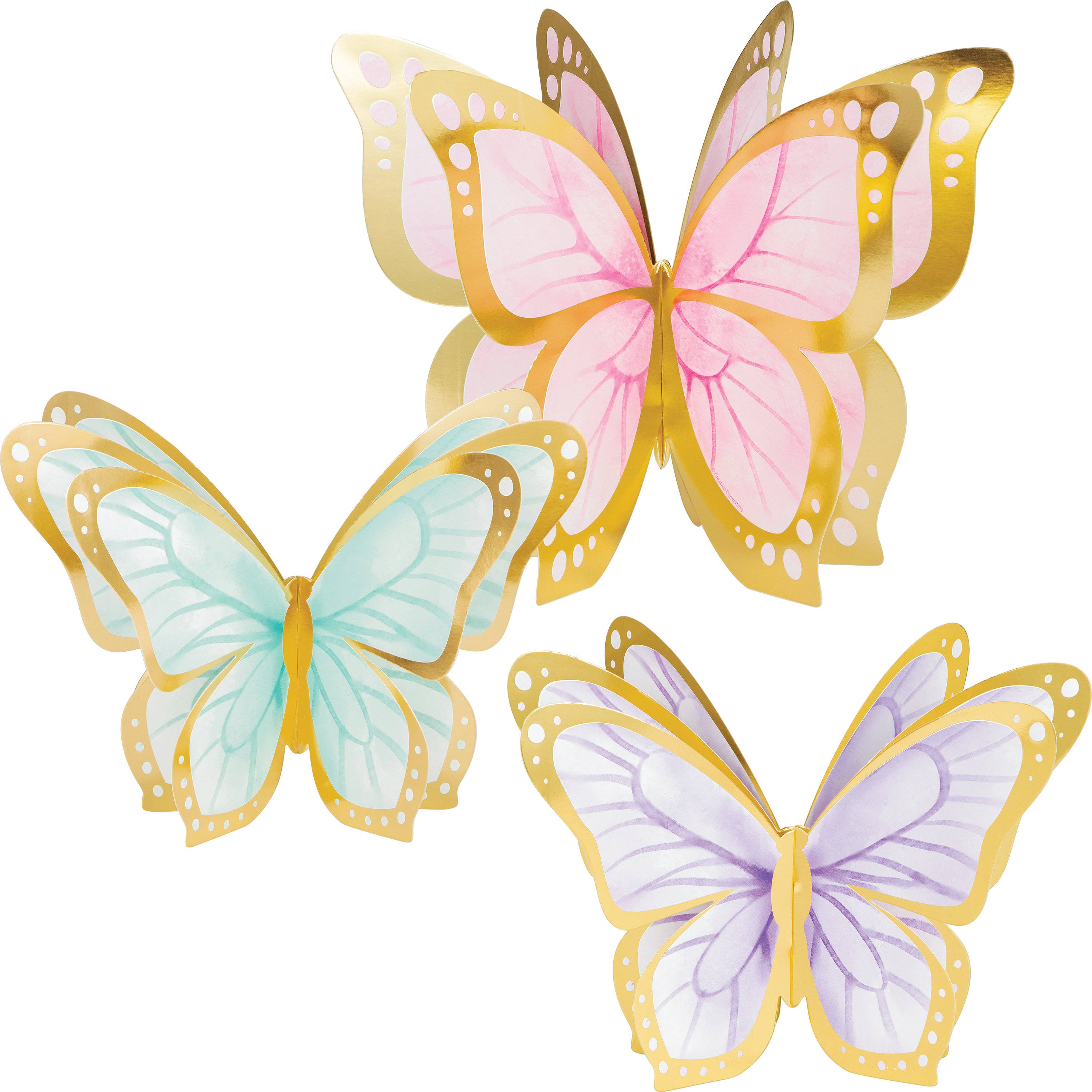 Pastel Butterfly, gold outlines, pastel pink, 2K Desktop Wallpaper