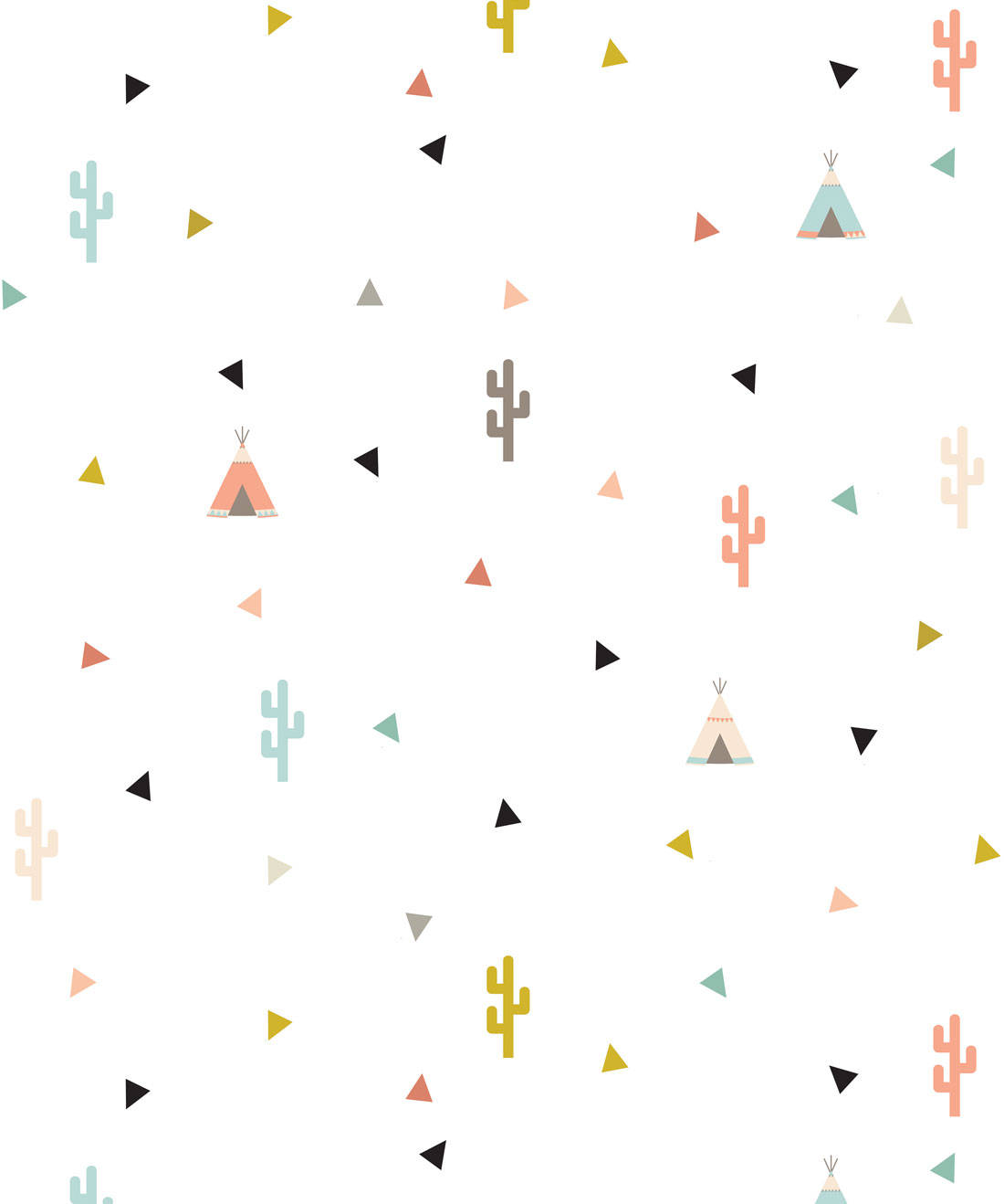 Pastel Cactus, colorful mini icon mobile, teepees, HD Phone Wallpaper