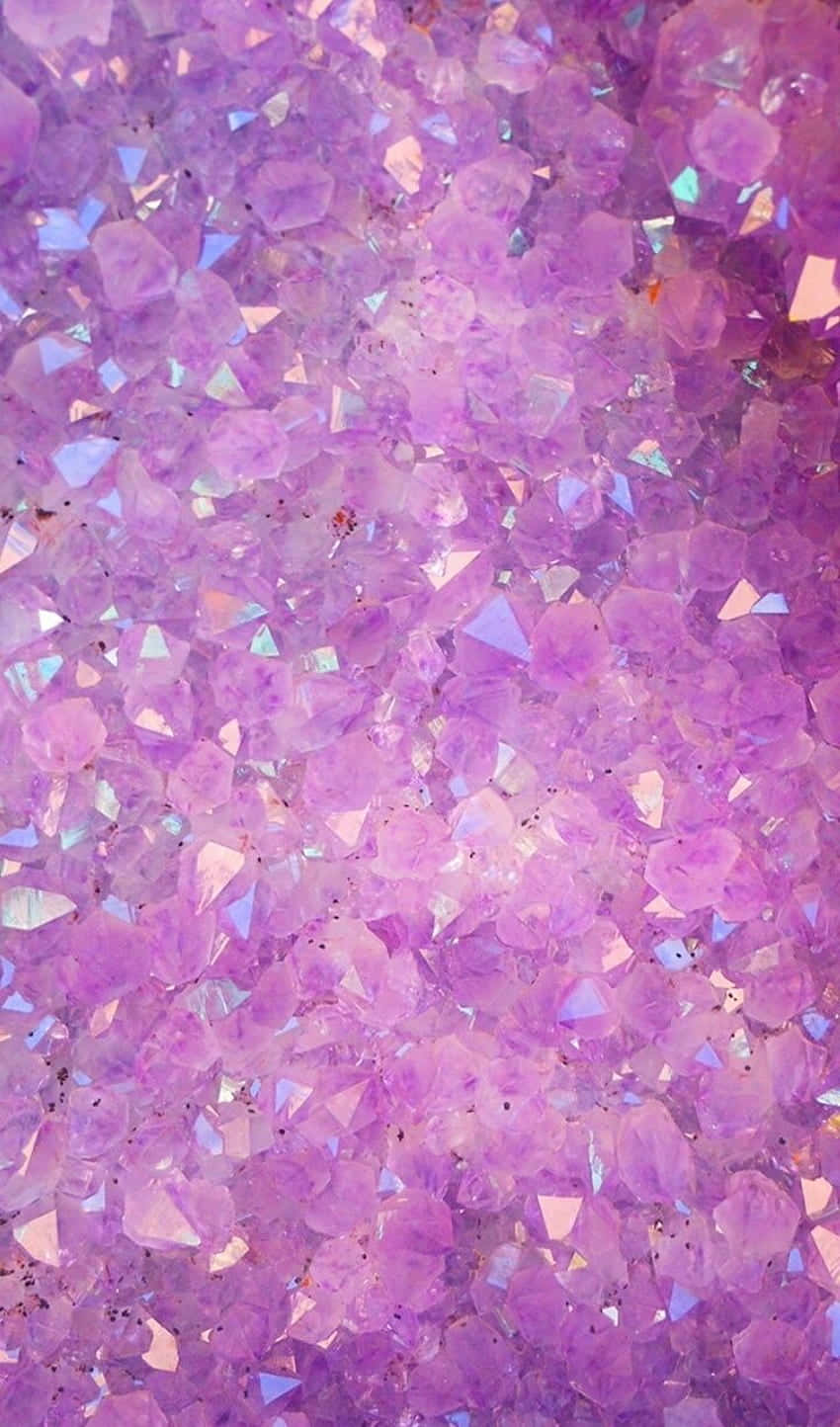 Pastel Crystals, purple amethyst crystals, iridescent highlights, HD Phone Wallpaper