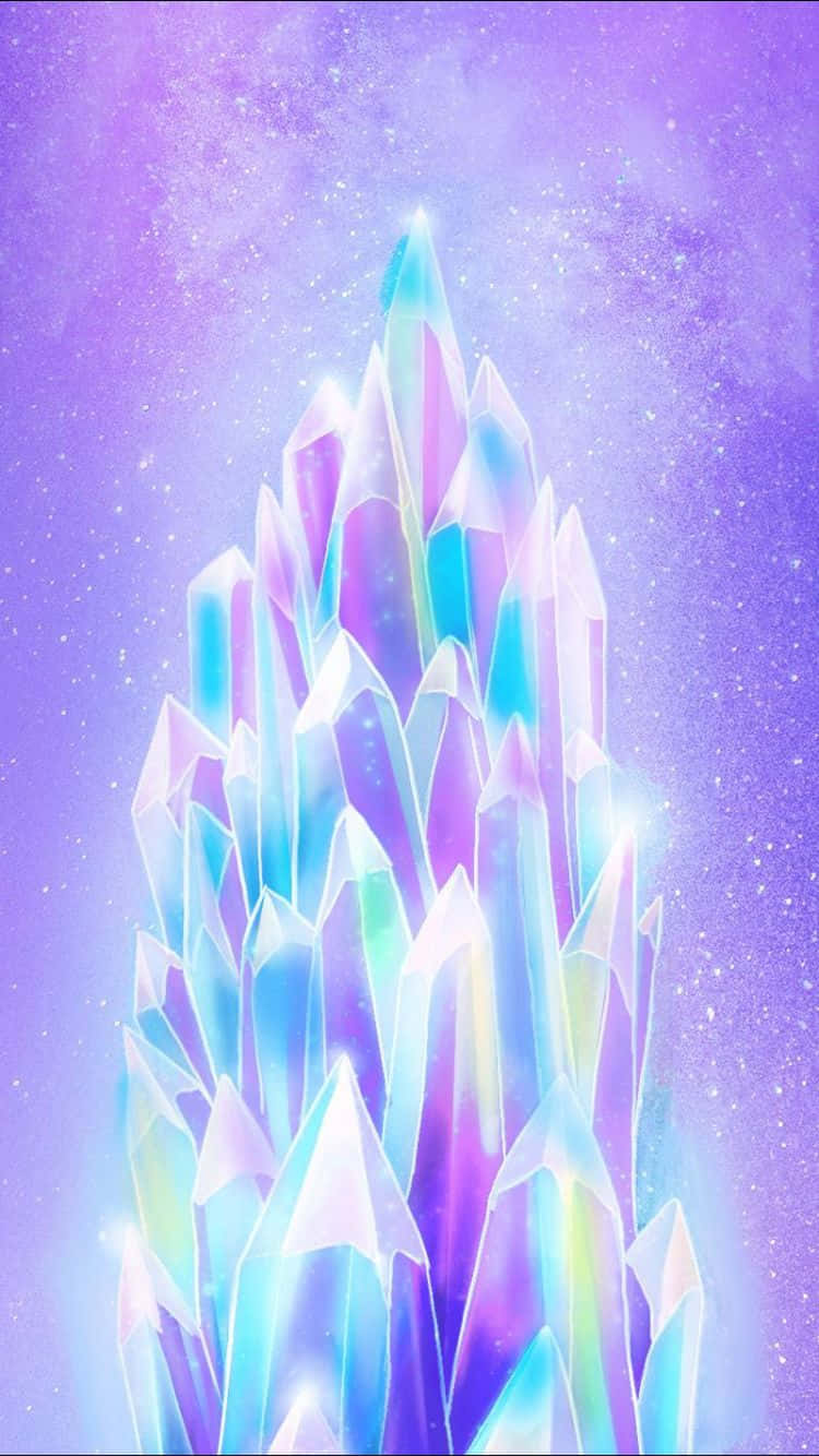 pastel crystal, purple, blue, HD Phone Wallpaper