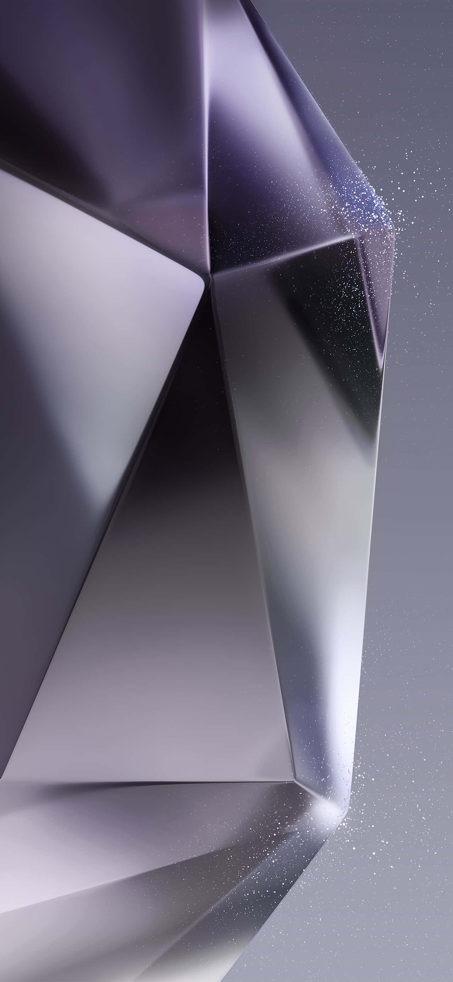abstract geometric crystal design, sharp facets, soft light, 2K Phone Wallpaper
