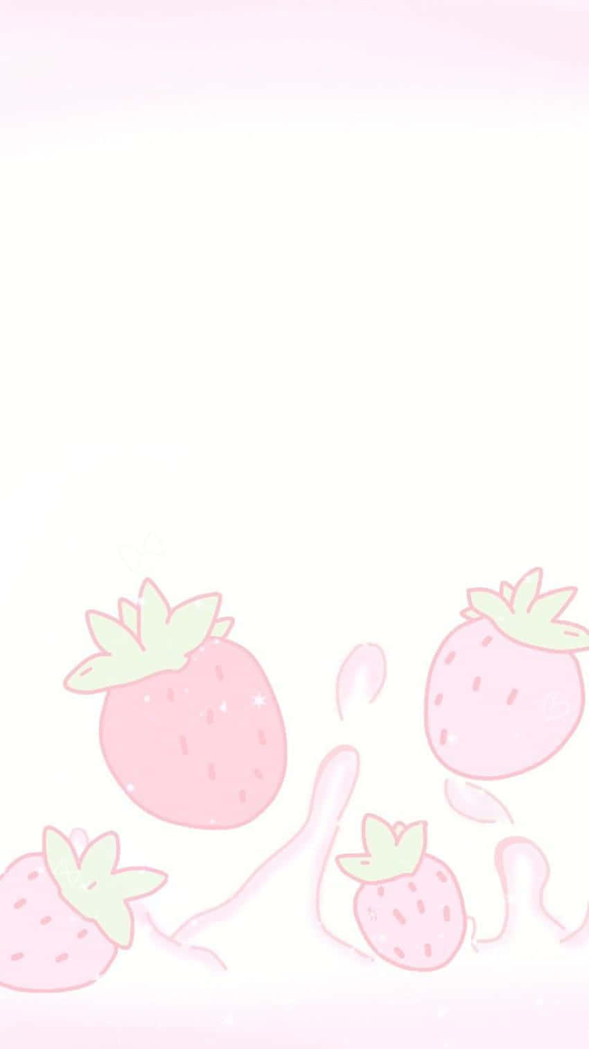 pastel pink, strawberry, dreamy gradient background, HD Phone Wallpaper