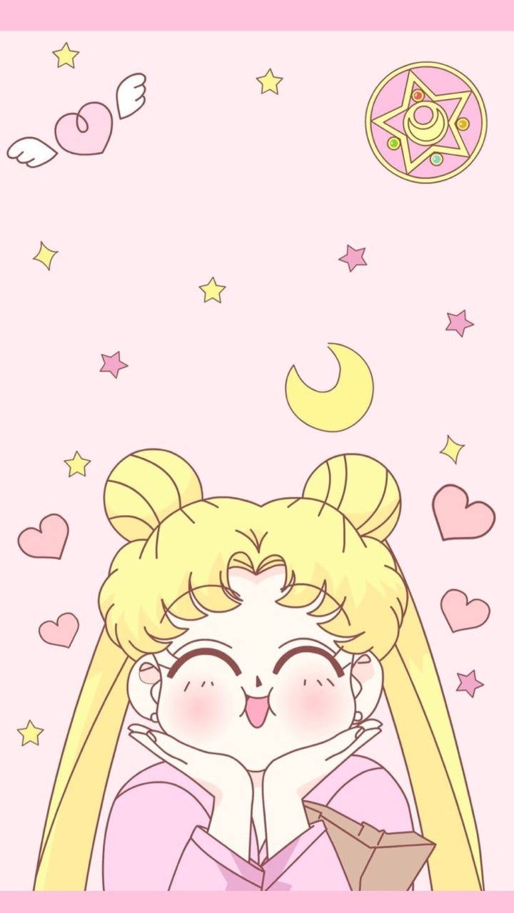 Puffy-Faced Pastel Cute Girl, blonde pigtails, pink outfit, HD Phone Wallpaper