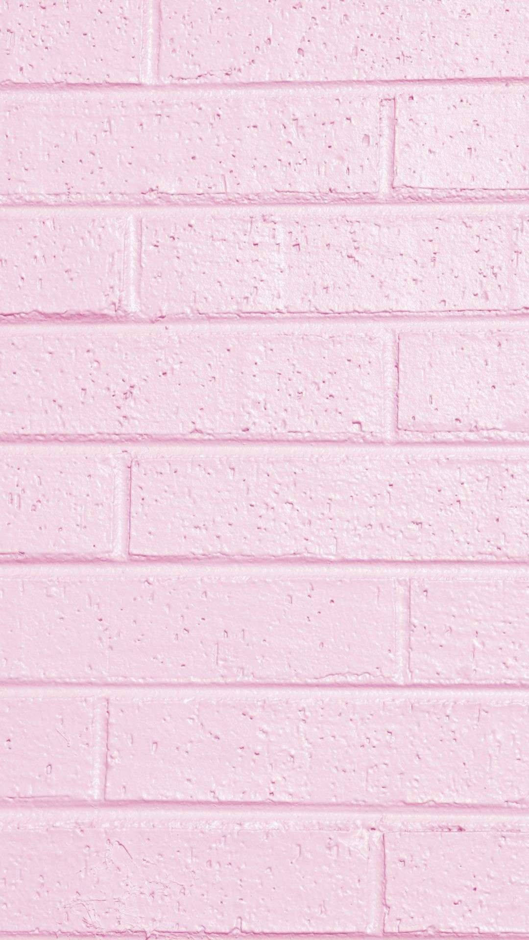 pink wall, smooth pink painted brick wall, visible mortar lines, Full HD Phone Wallpaper