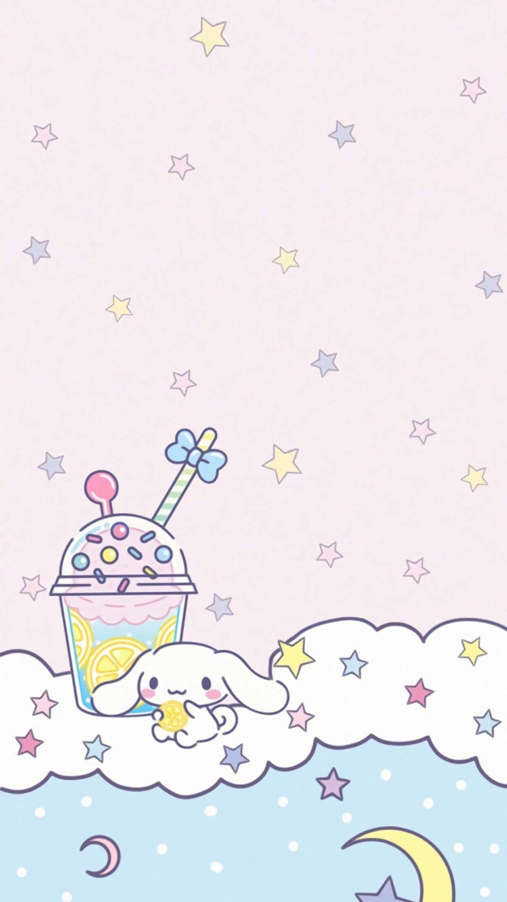 bunny, cloud, giant lemonade cup, HD Phone Wallpaper