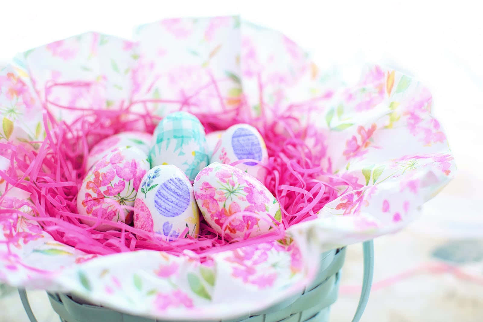 pastel egg decoration, floral paper, colorful patterned Easter eggs, HD Desktop Wallpaper