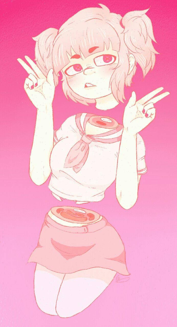 pastel gore, pink-haired anime girl, sailor outfit, HD Phone Wallpaper