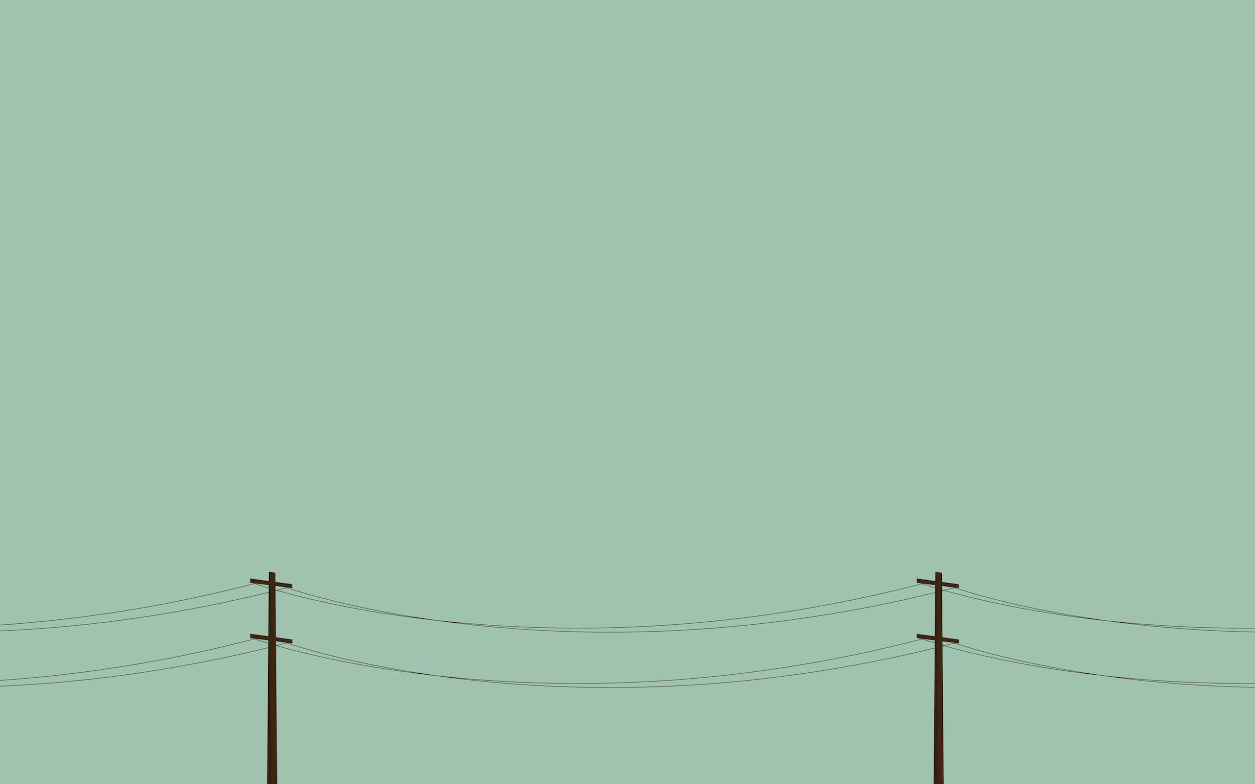 power lines, minimalist wooden utility poles, wires, 2K Desktop Wallpaper