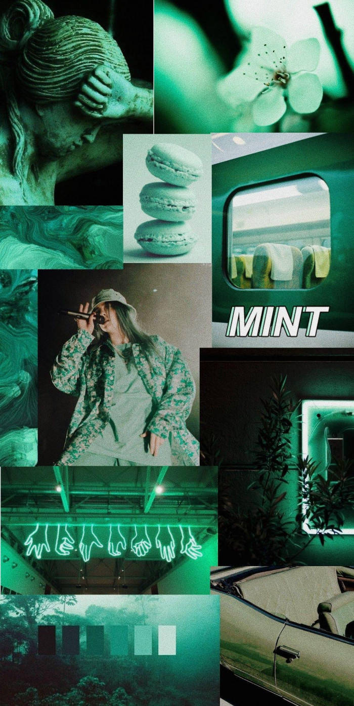 Neon Mint Pastel Green Aesthetic, mint green, neon lights, HD Phone Wallpaper