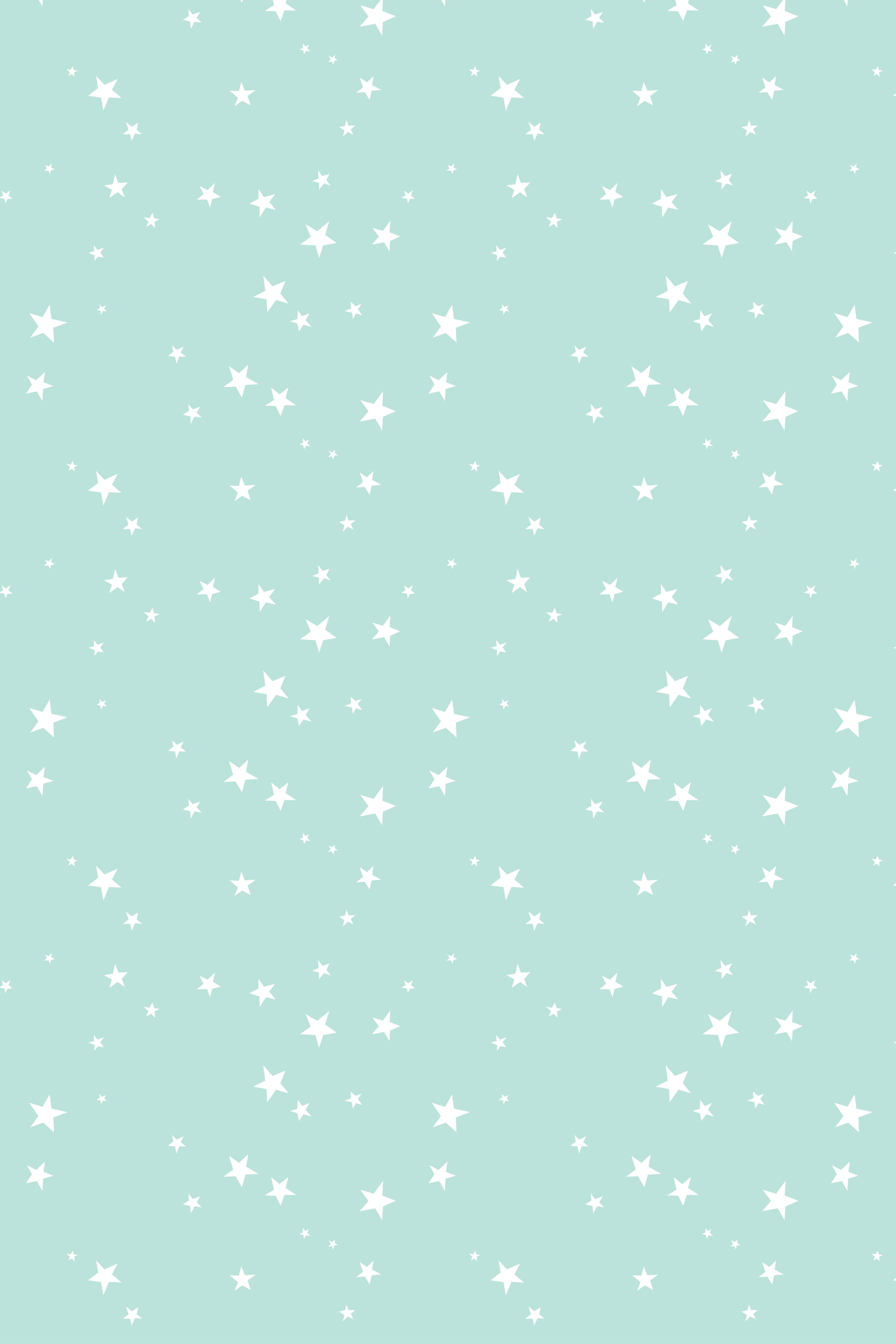 pastel green, white stars, soft mint green, 5K Phone Wallpaper