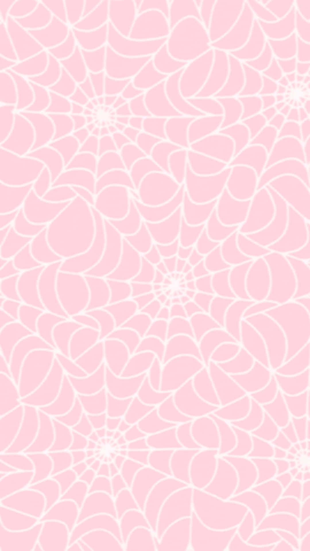pastel pink, spiderweb pattern, white spiderweb, Full HD Phone Wallpaper